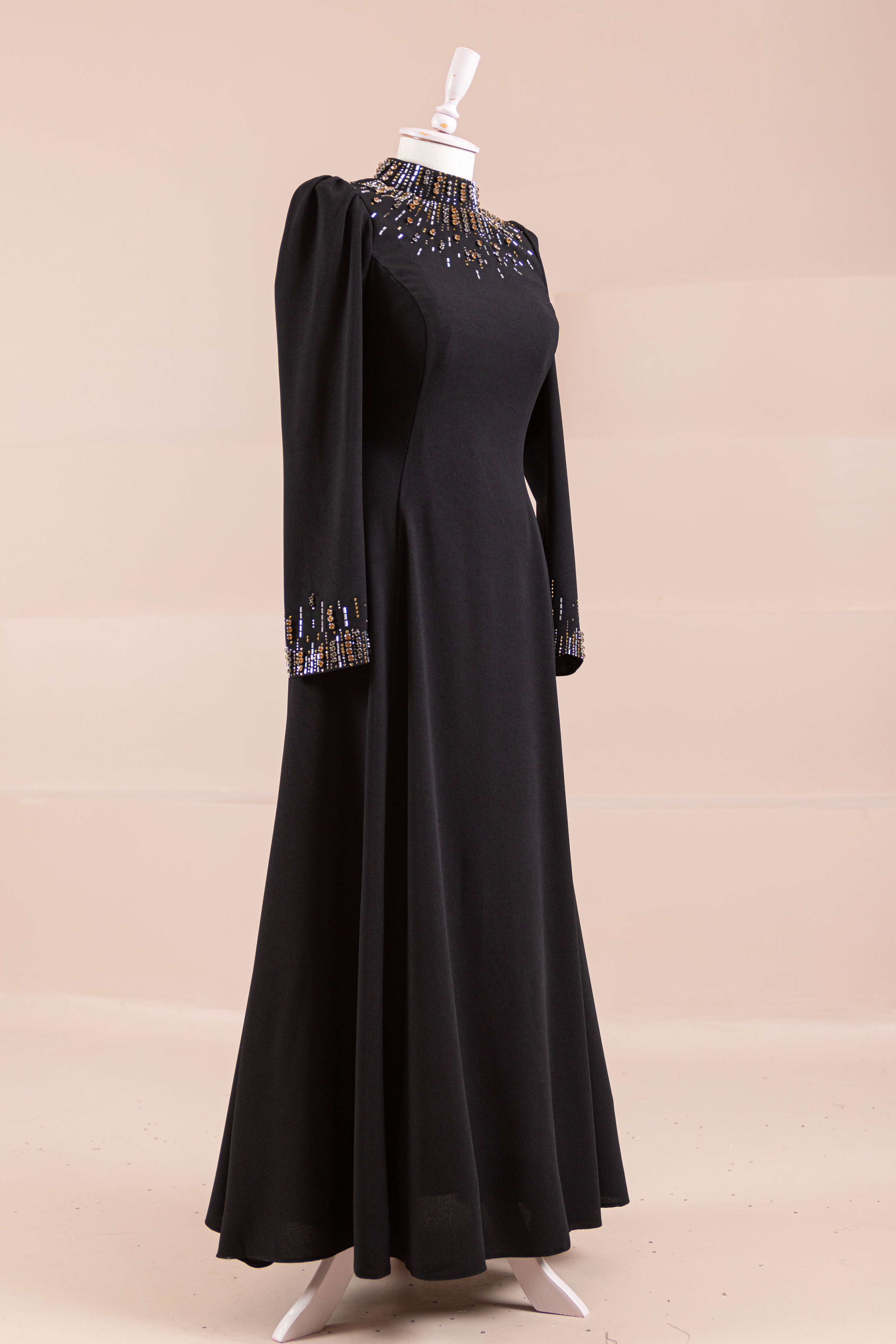 Velna Tesettür Abiye - Black