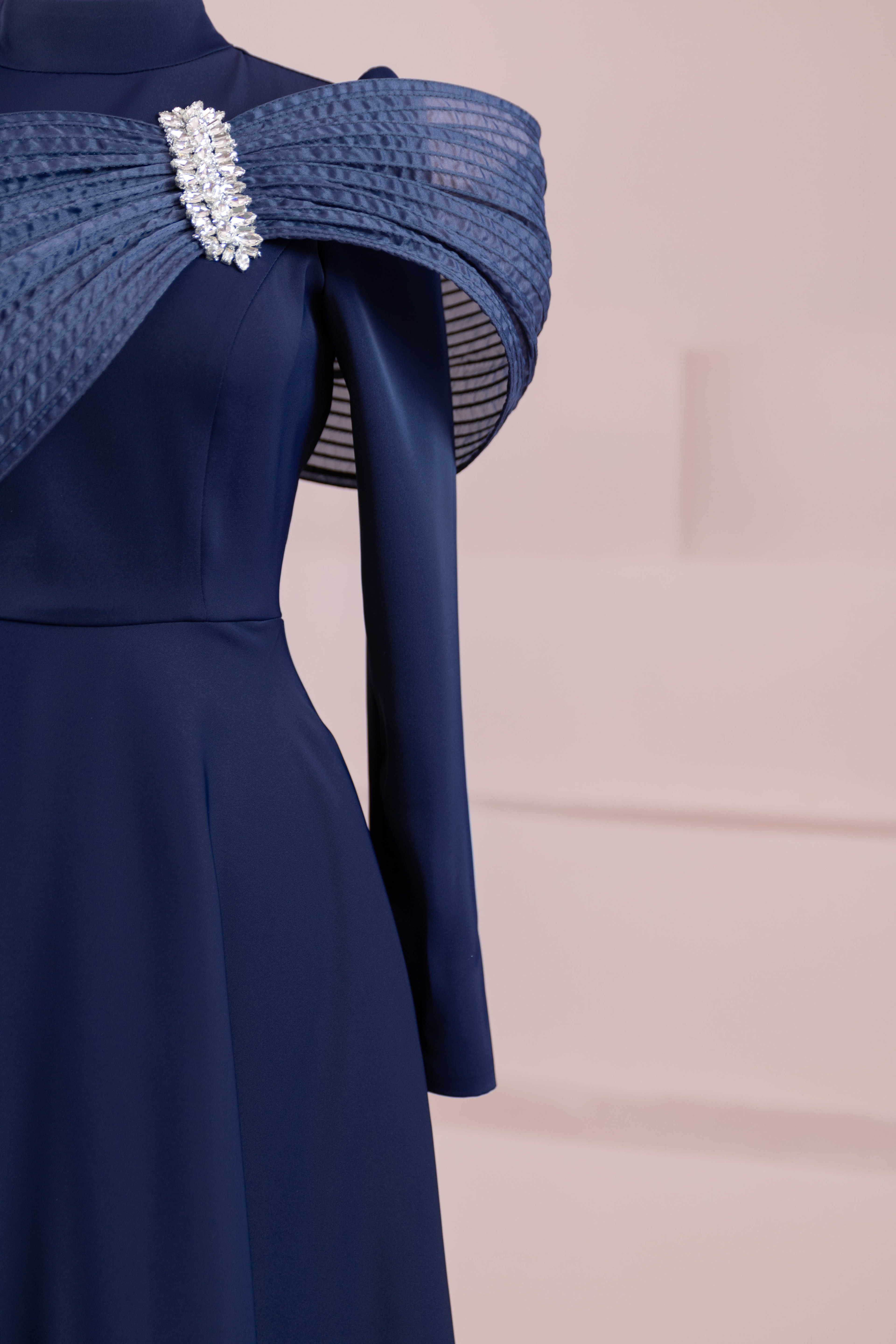 Sinetra Tesettür Abiye - Navy Blue