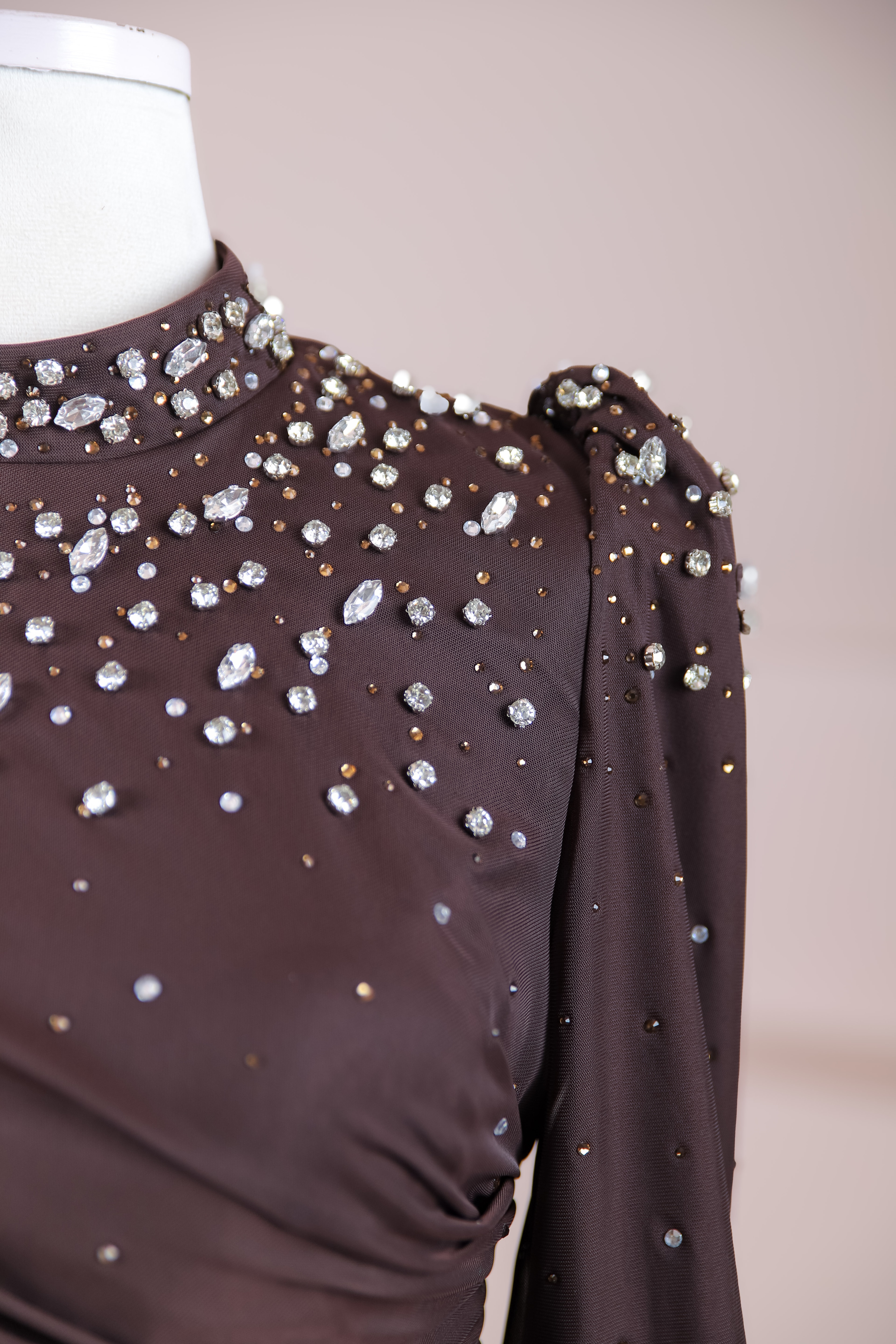 Aris Tesettür Abiye - Brown