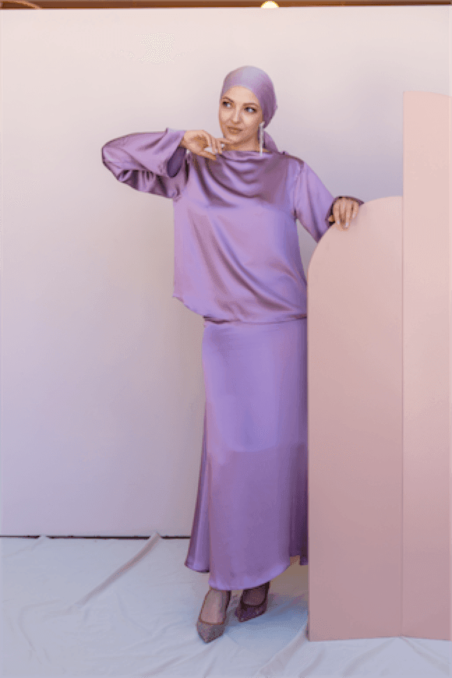 Candida Hijab Set - Lilac