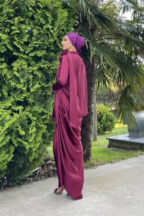 Almira Cherry Rotten Hijab Evening Dress