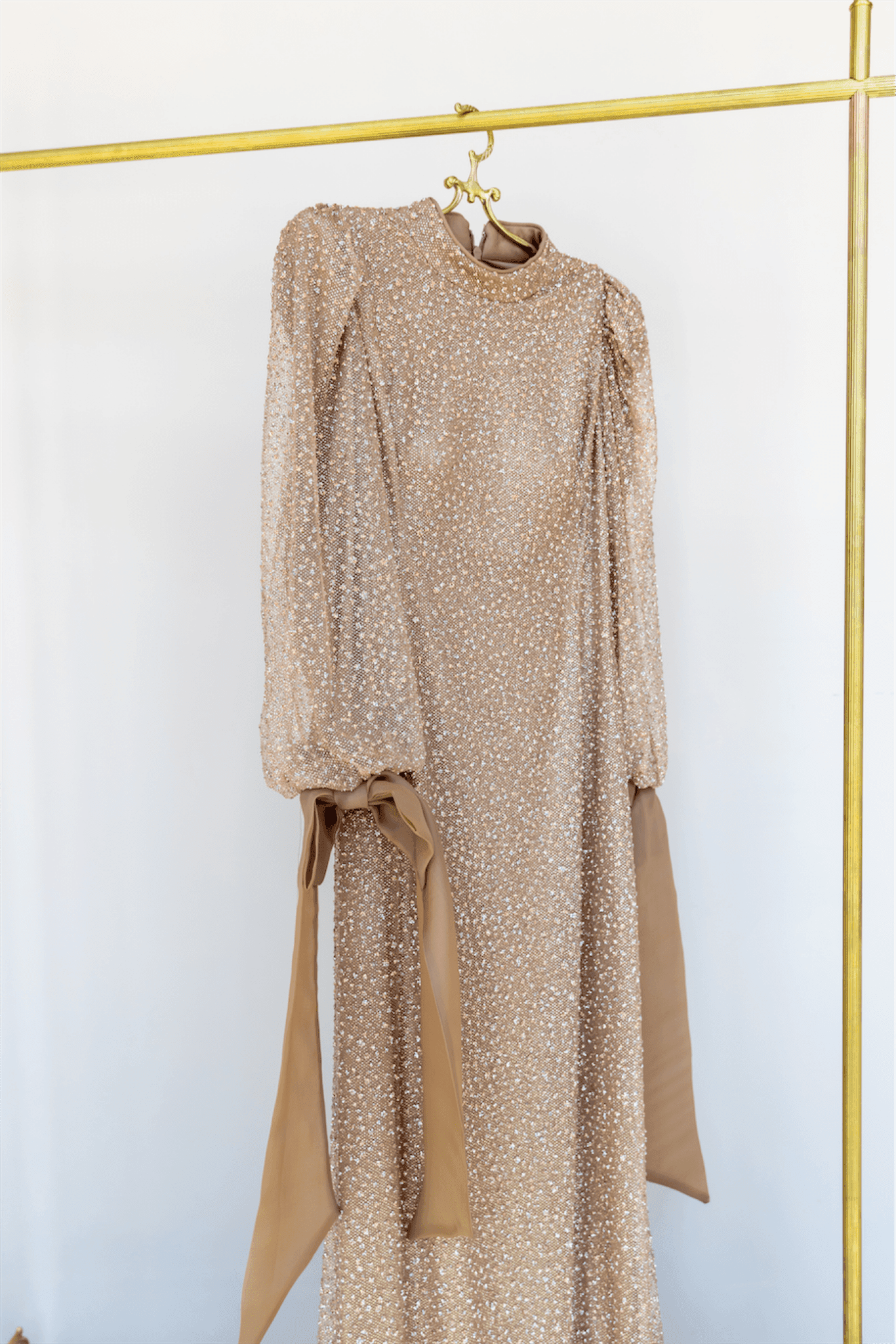 Alina Hijab Evening Dress - Gold