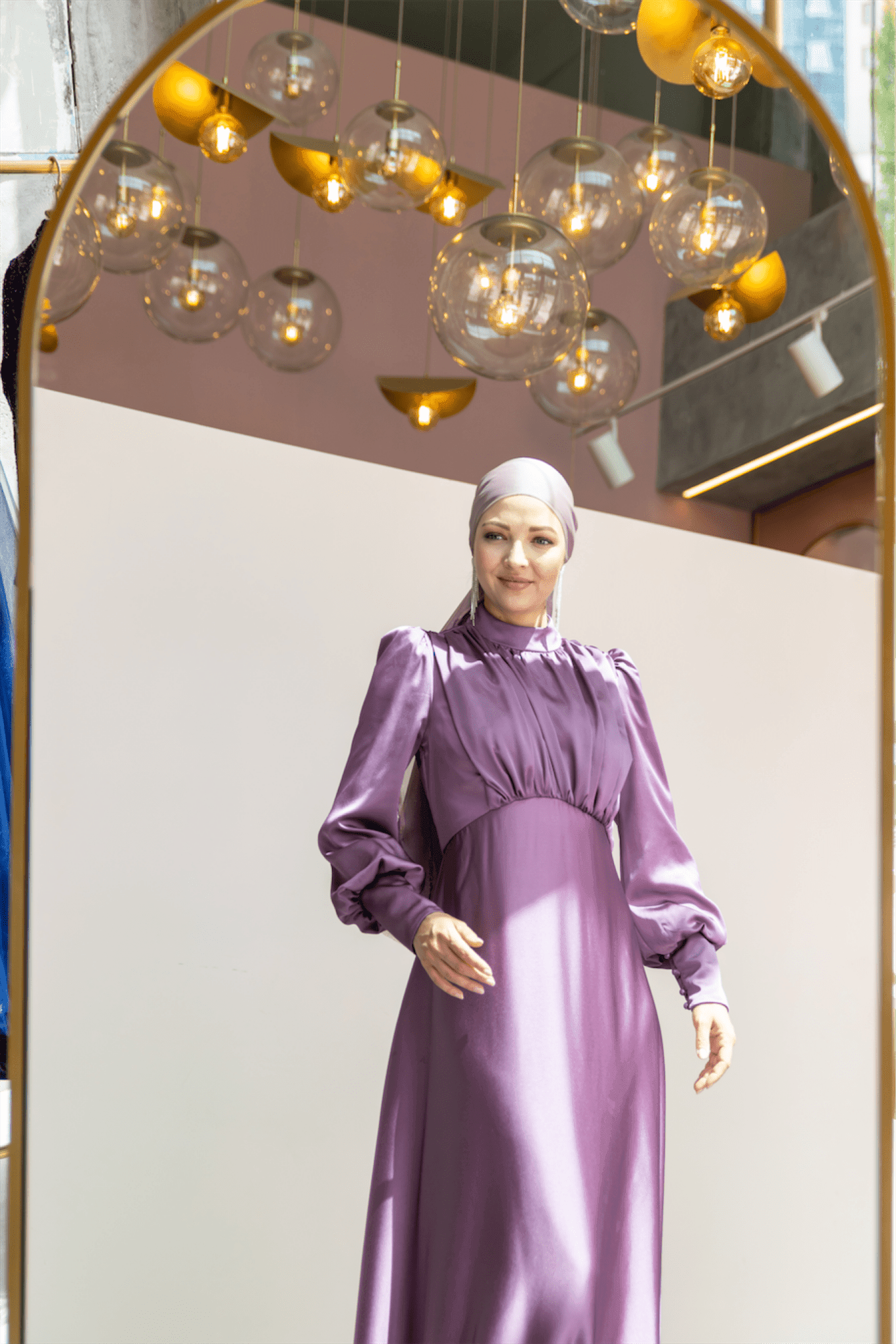 Dilay Hijab Evening Dress - Lilac