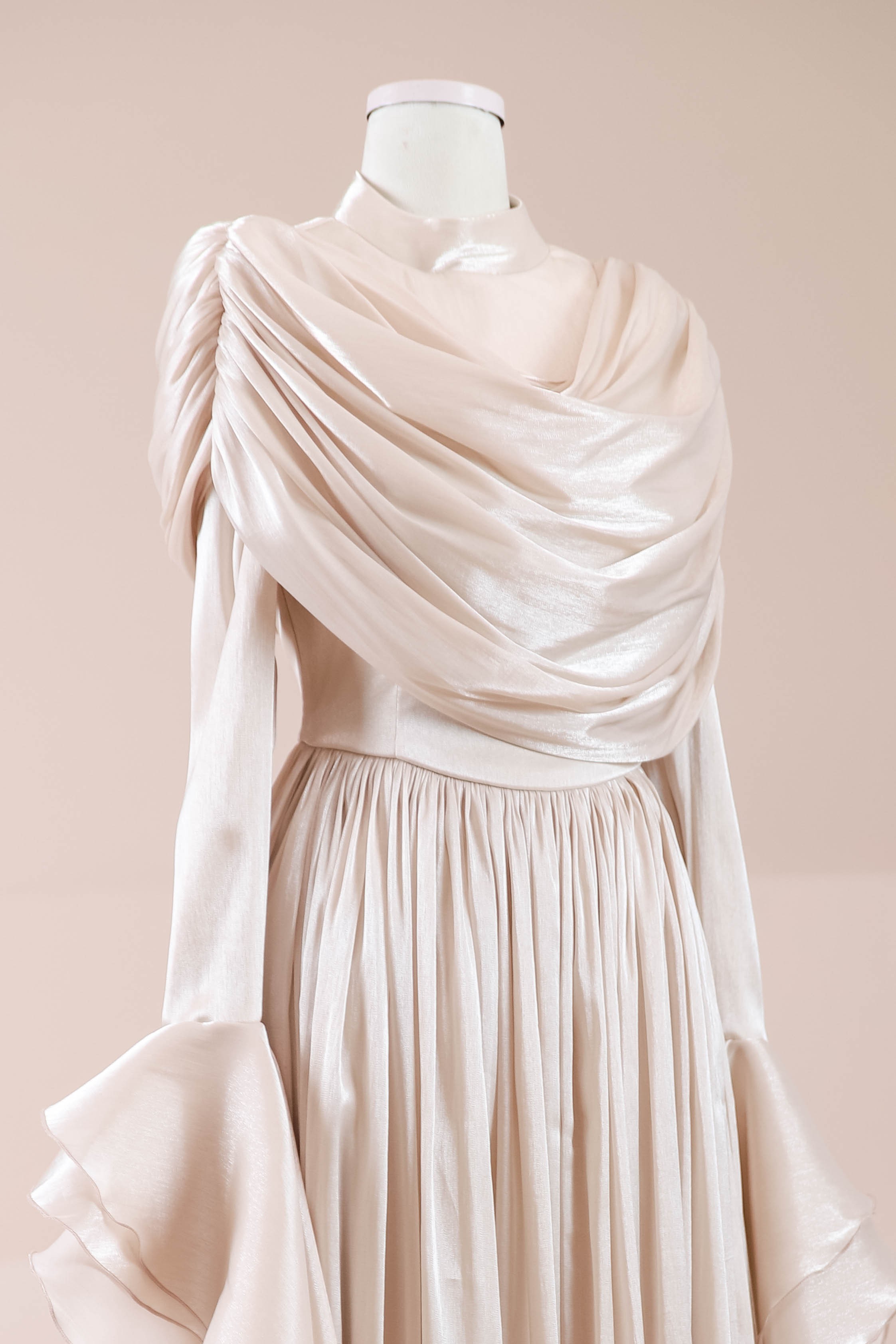 Arvia Tesettür Abiye - Nude
