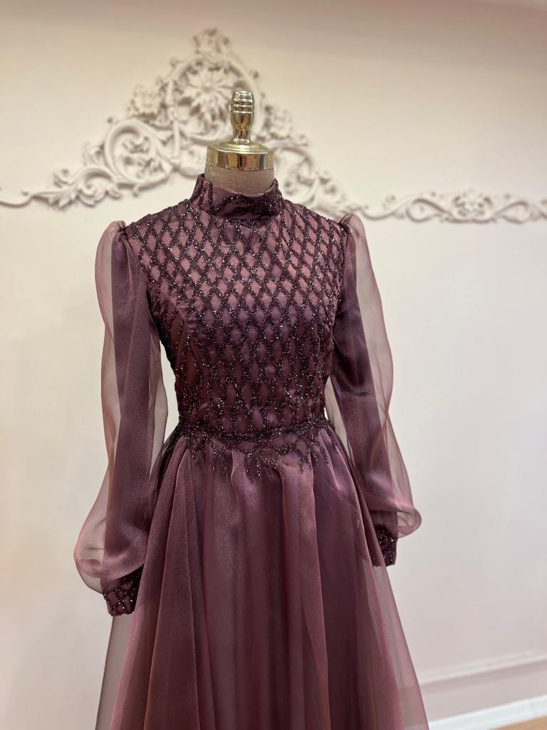 Armor Hijab Evening Dress - Dusty Rose