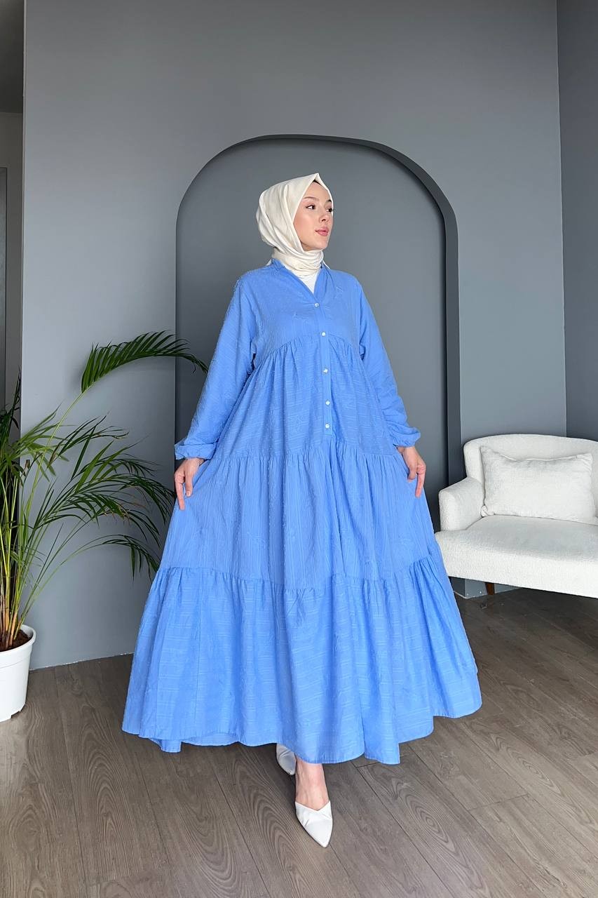 Astarlı Fisto İşlemeli Yazlık Elbise 