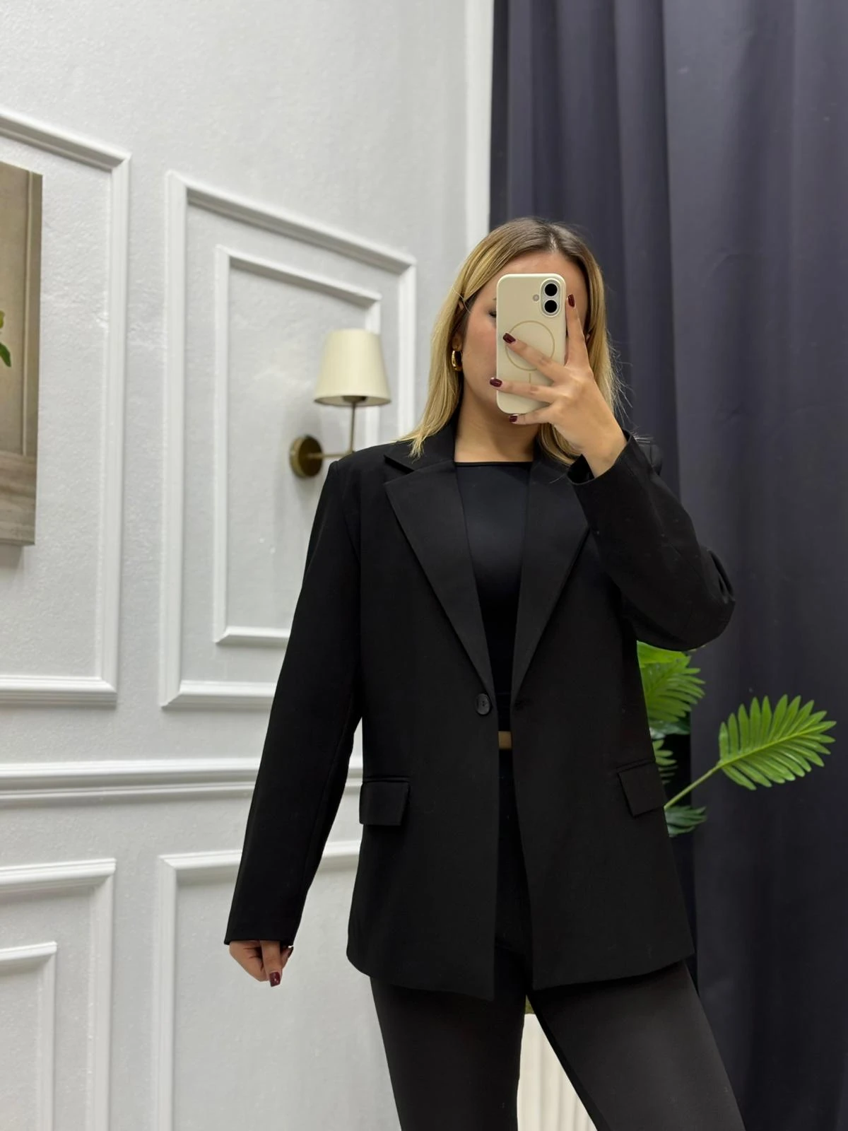 Tek Düğmeli Blazer Ceket 