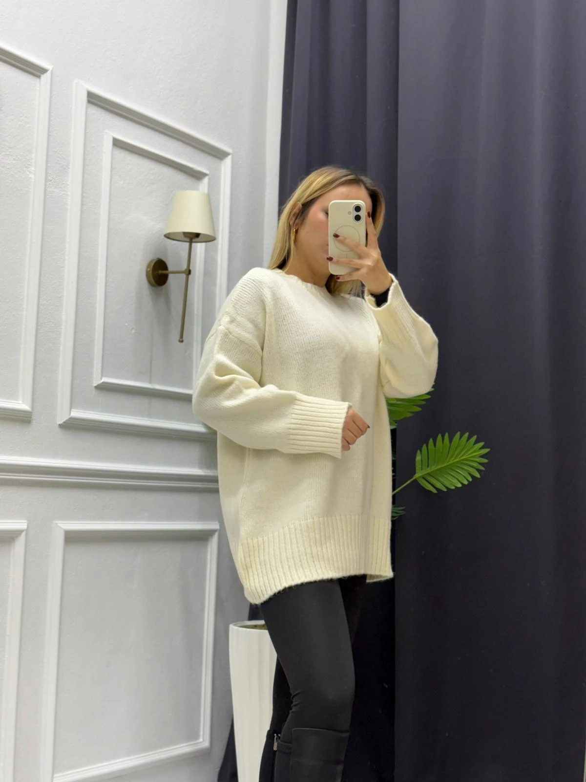 Bisiklet Yaka Kadın Triko Kazak