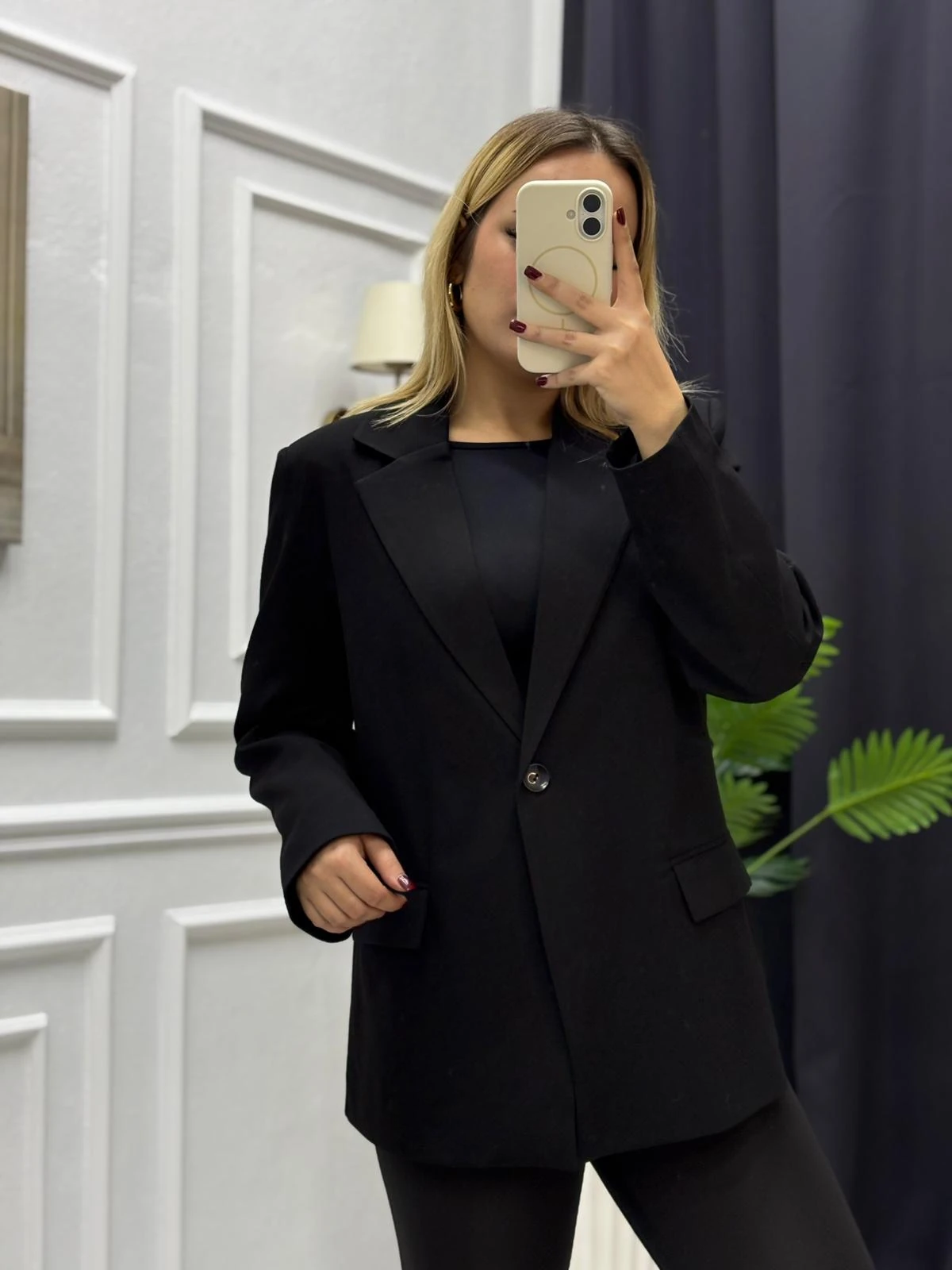 Tek Düğmeli Blazer Ceket 