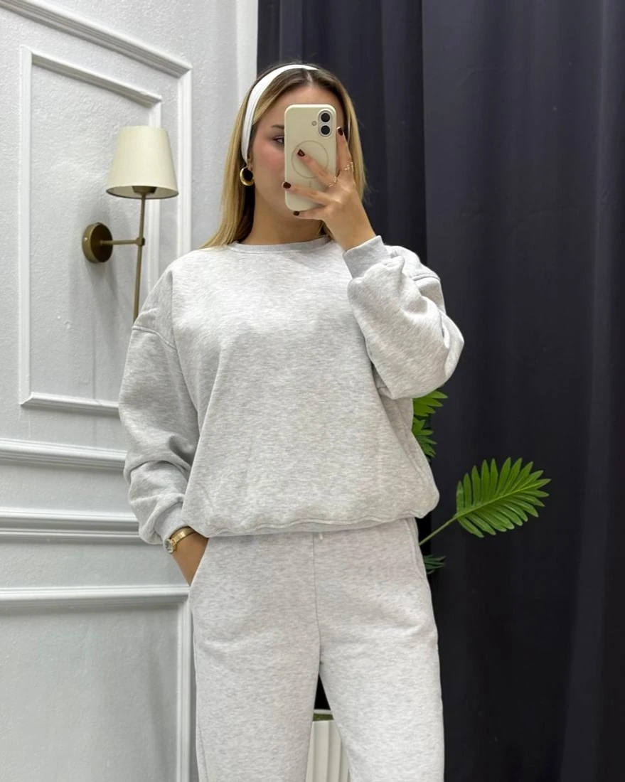 Bisiklet Yaka Sweatshirt