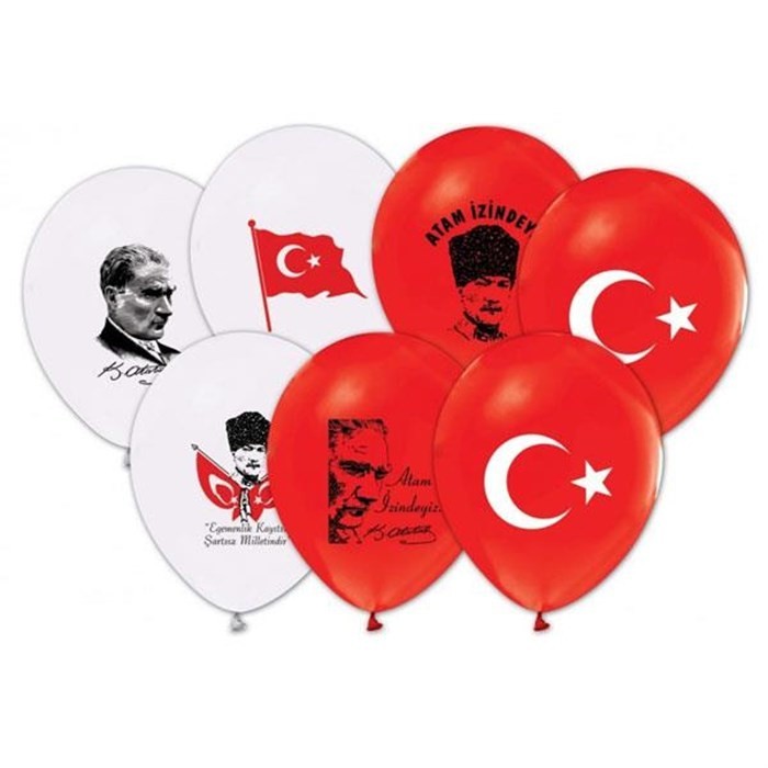 Atatürk Baskılı Balon 10 adet