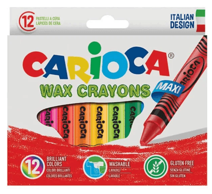 Carioca Çocuk Zararsız Maxi 12'li Yıkanabilir Pastel Boya