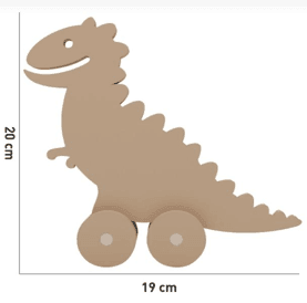 Boyanabilir Ahşap Dinozor Montessori Eğitim Seti