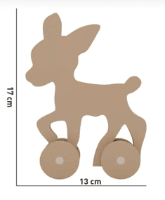 Boyanabilir Ahşap Bambi