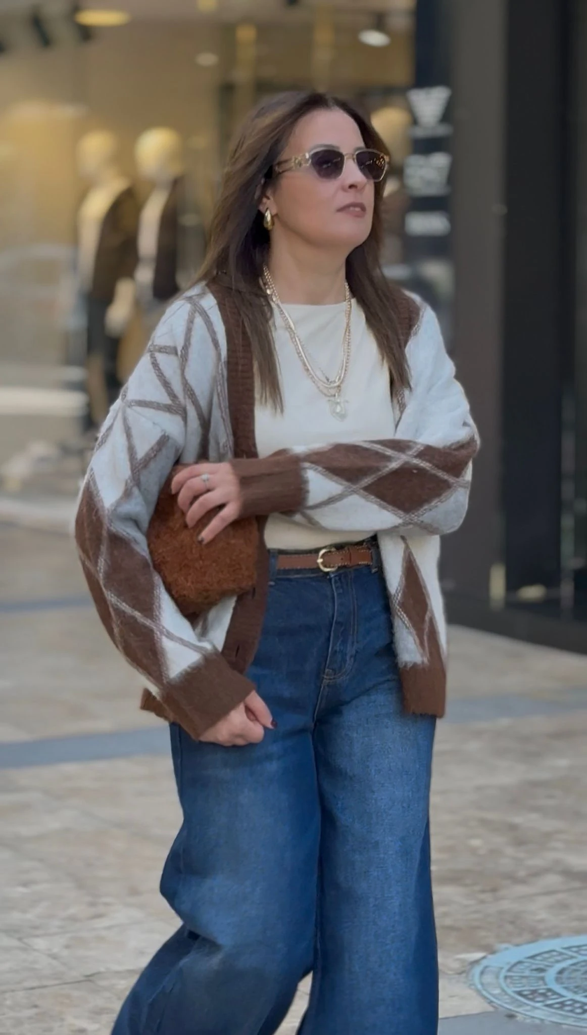 baklava desenli hırka 