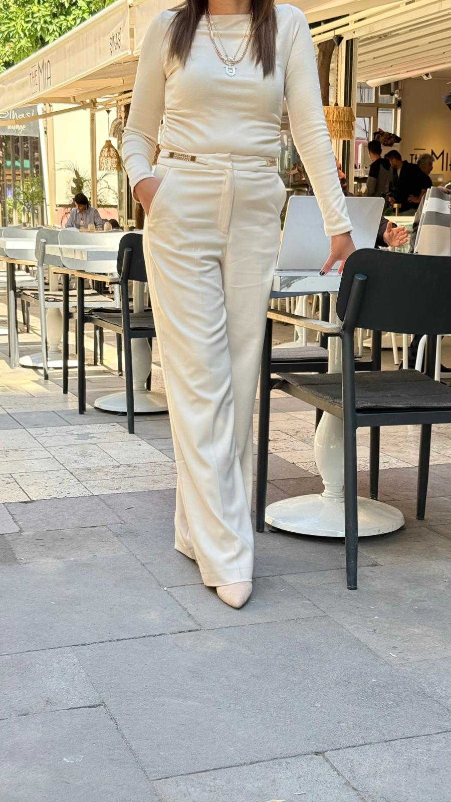 orjınal marka krem pantolon 