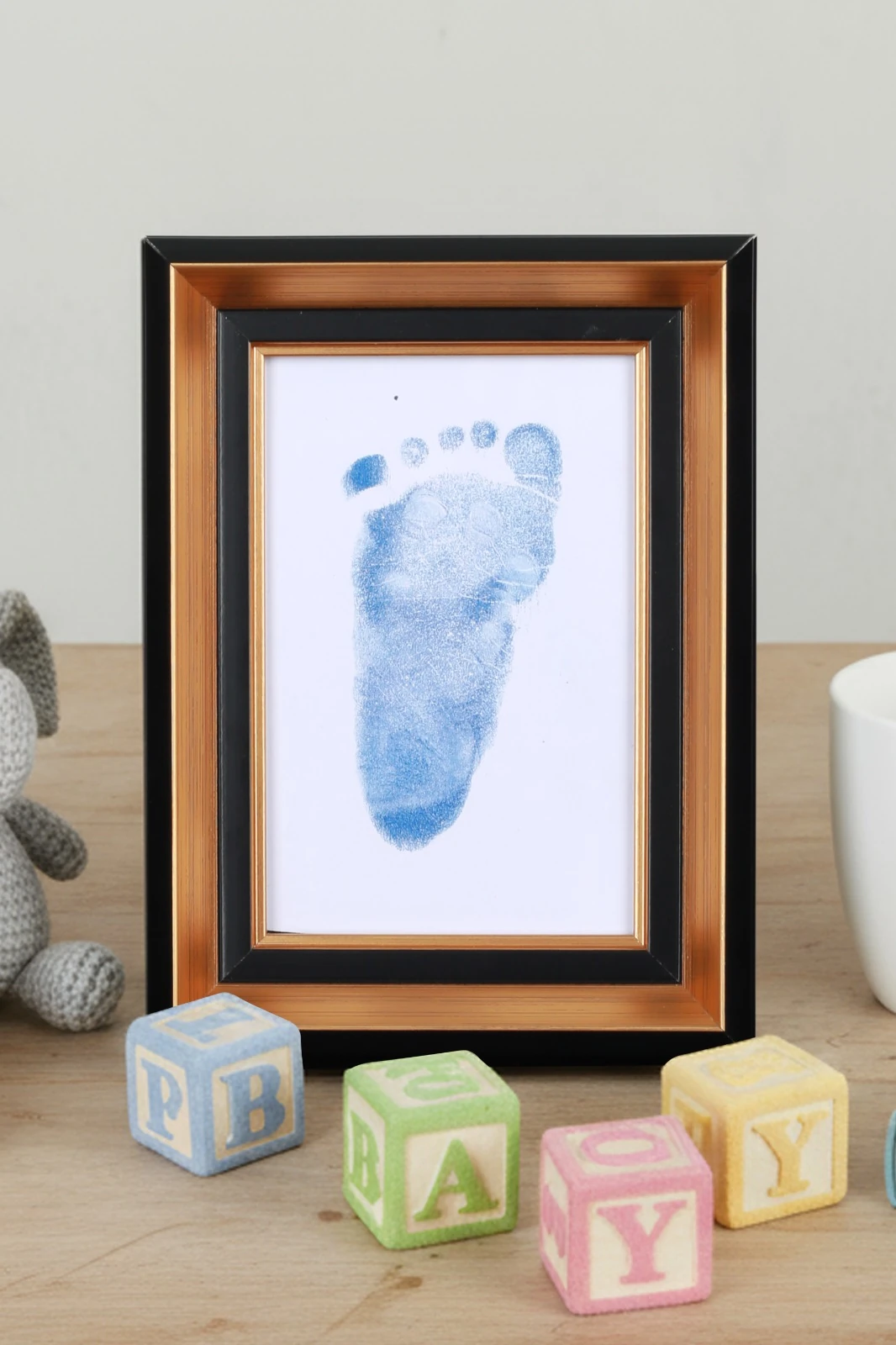 Bebek El-Ayak İzi Kiti ve Çerçeve Ahşap 