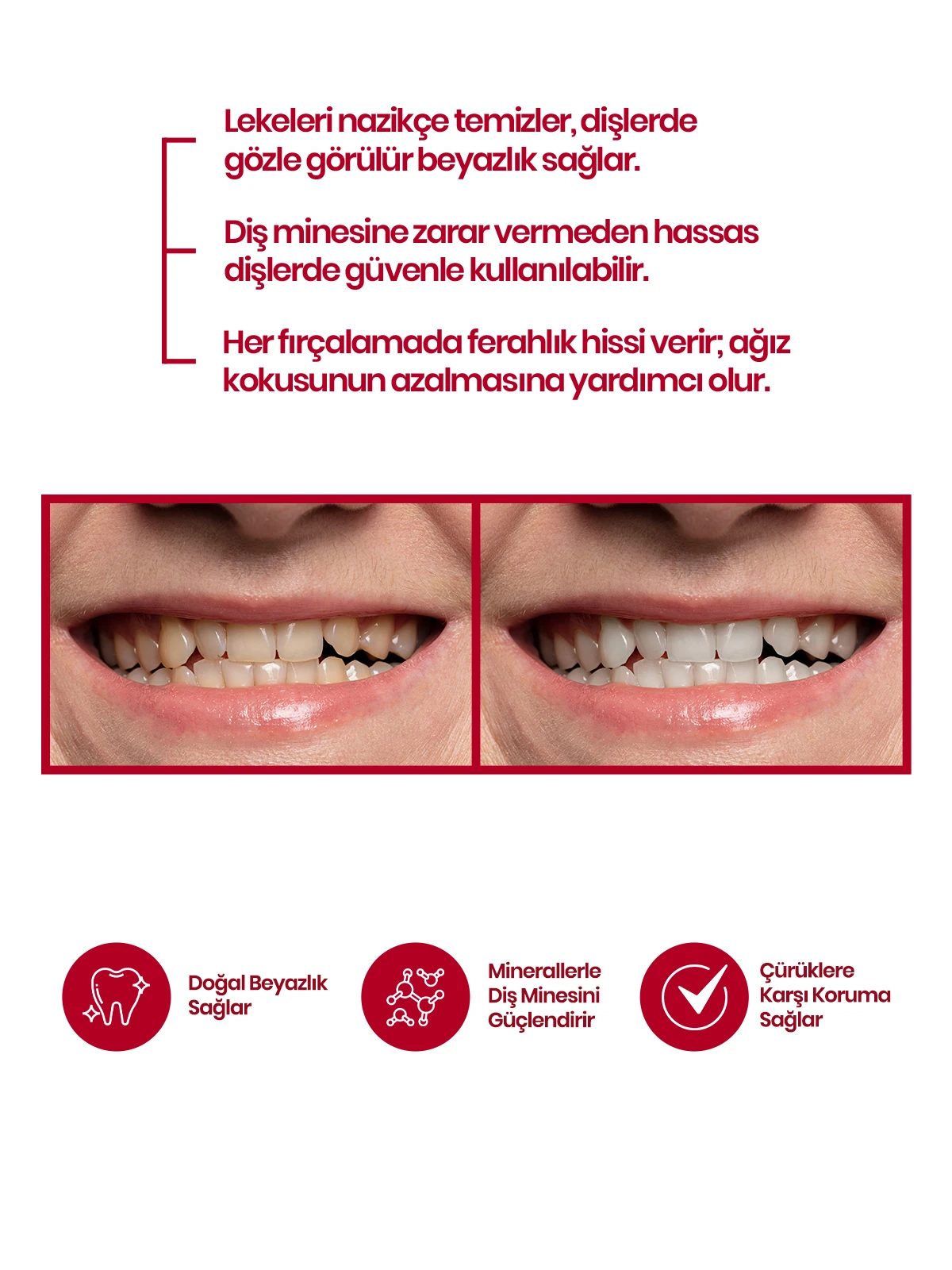 Diş Beyazlatıcı Kırmızı Mercan Tozu (50 gr)
