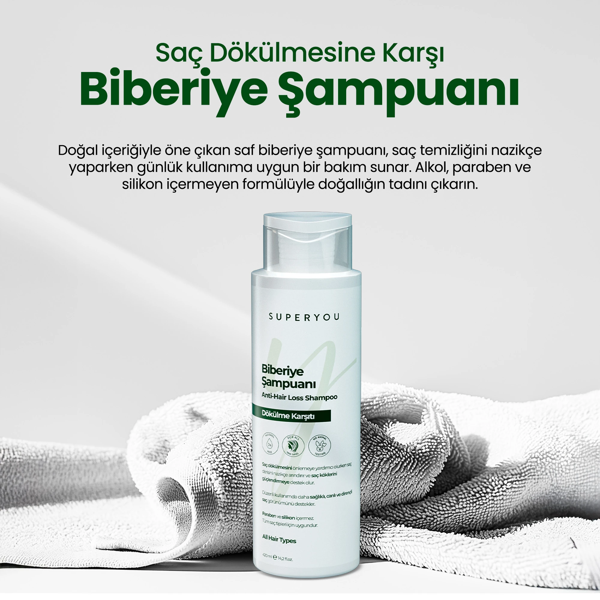 Biberiye Suyu Güçlendirici ve Dökülme Önleyici Saç Toniği 150ML