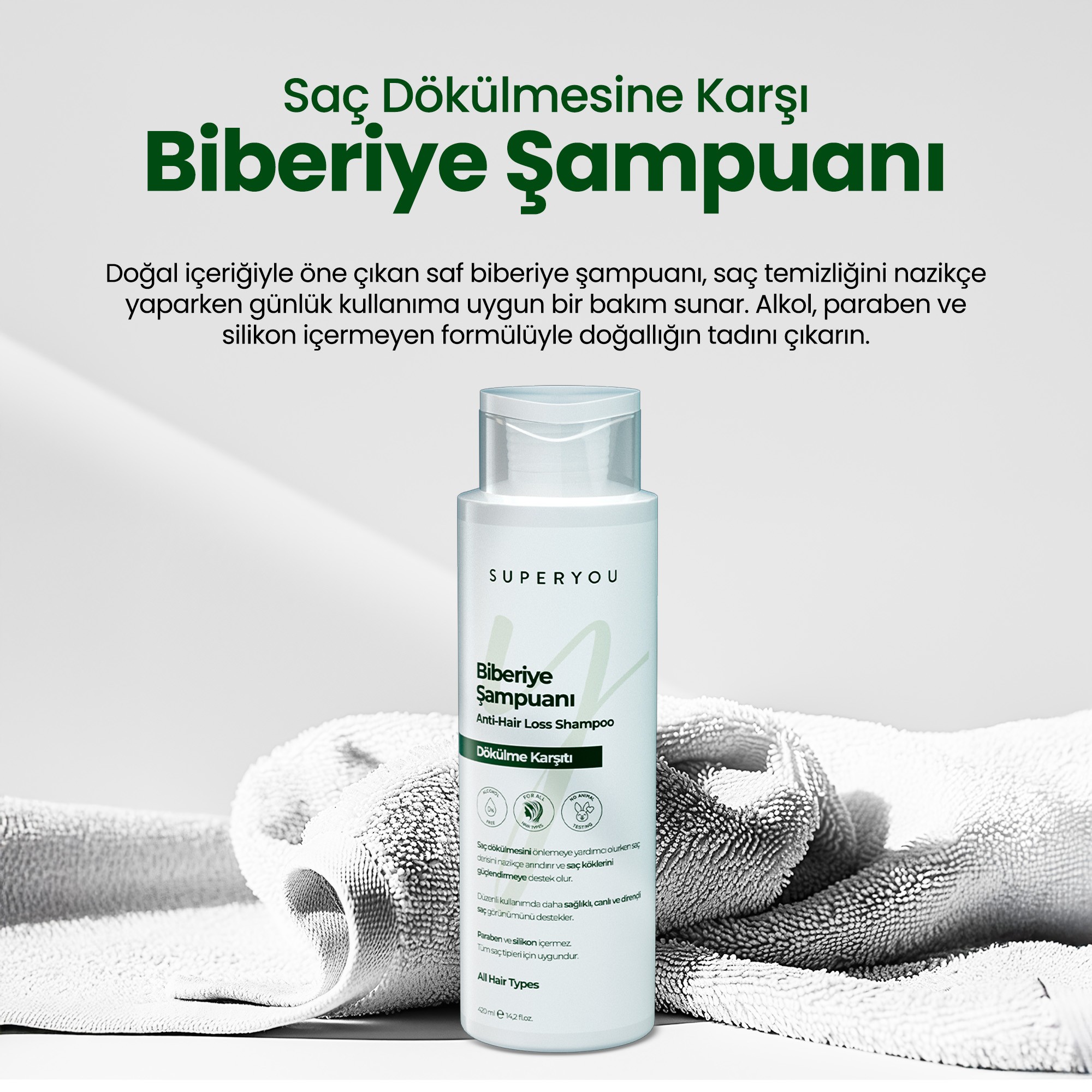 Saç Dökülmesini Önlemeye Yardımcı Biberiye Şampuanı