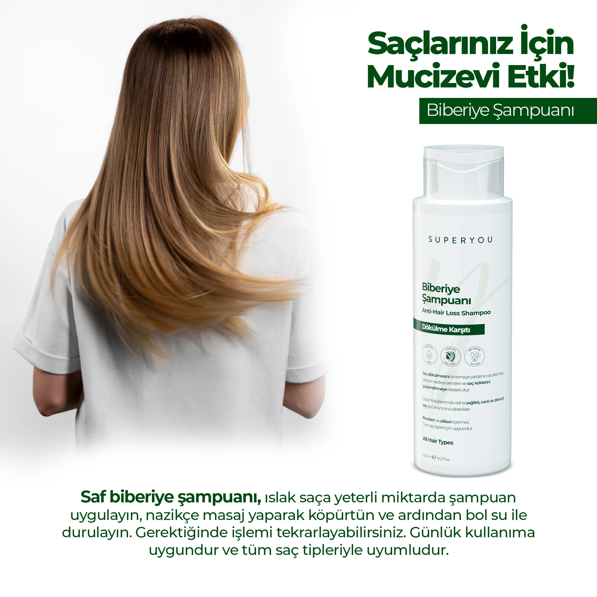 Biberiye Suyu Güçlendirici ve Dökülme Önleyici Saç Toniği 150ML