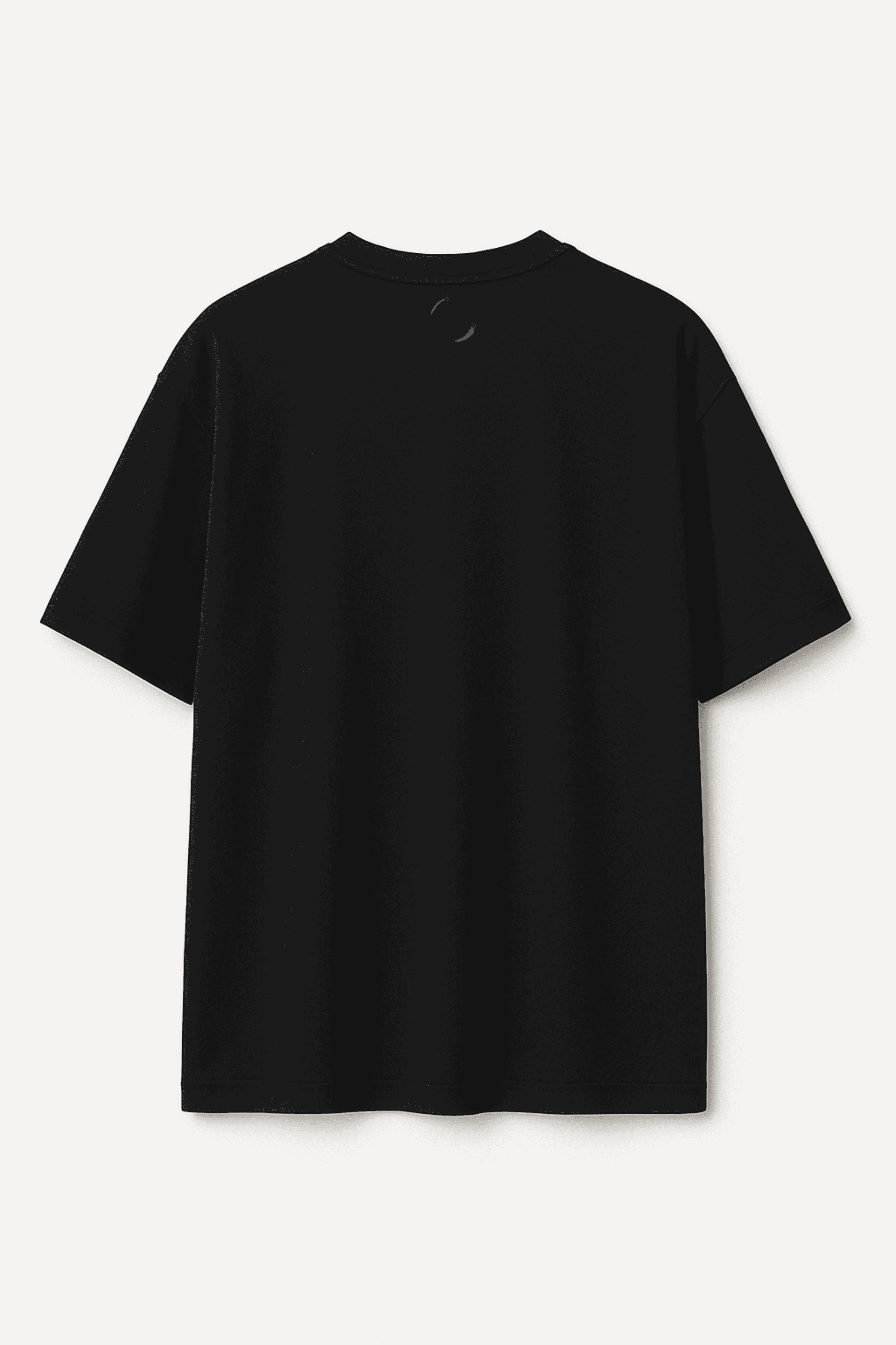 ADANESS Basic Tam Oversize Unisex Tişört - Siyah