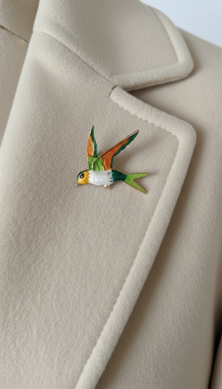 Zarif Uçan Kuş Broşu