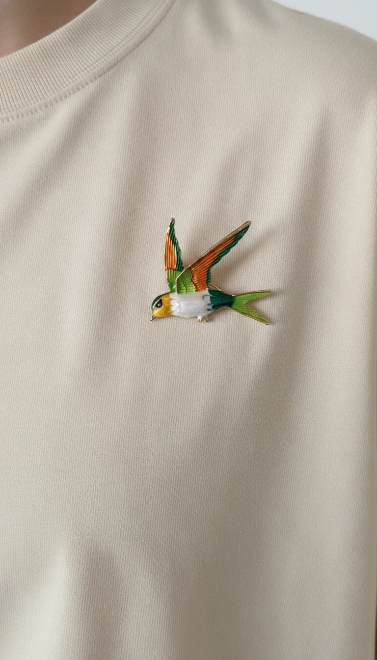 Zarif Uçan Kuş Broşu