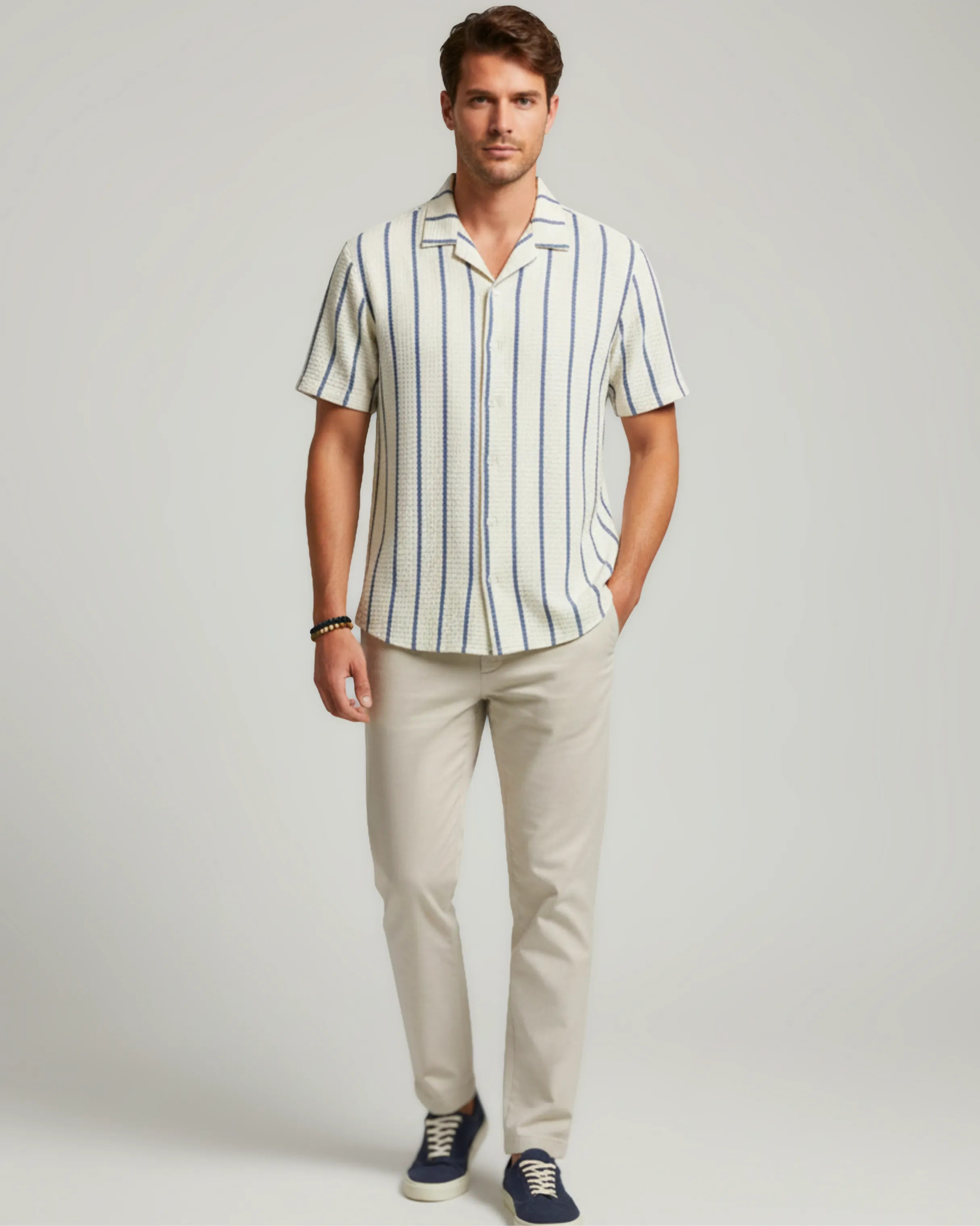 Striped Breeze Kısa Kollu Gömlek