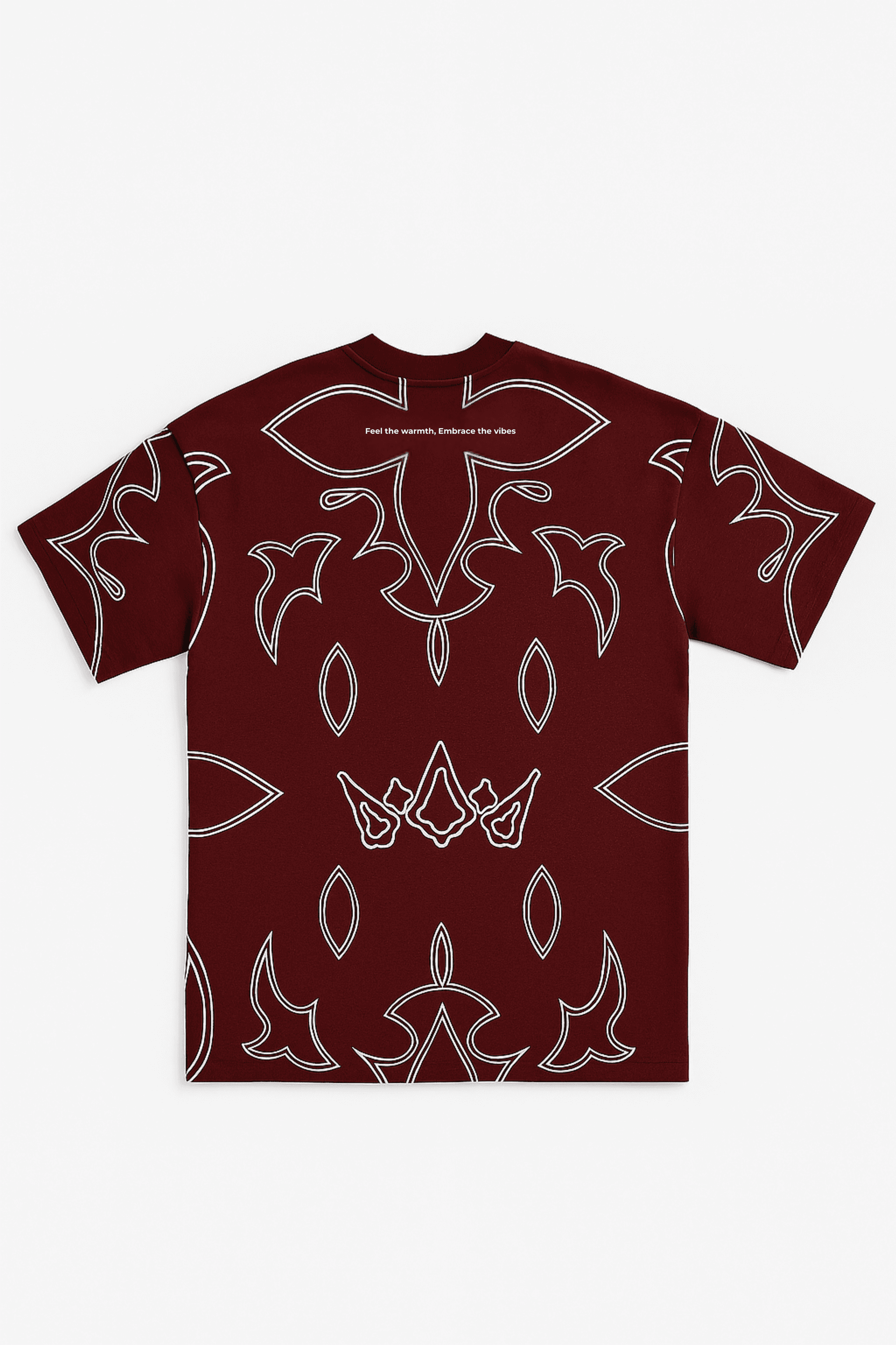 ADANESS WarmVibes Oversize Unisex Tişört - Bordo