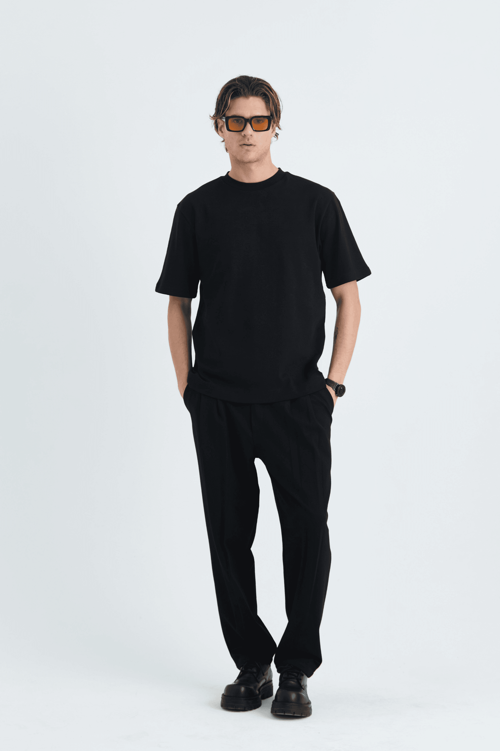 Basic Oversize Unisex Tişört | ADANESS  - Siyah