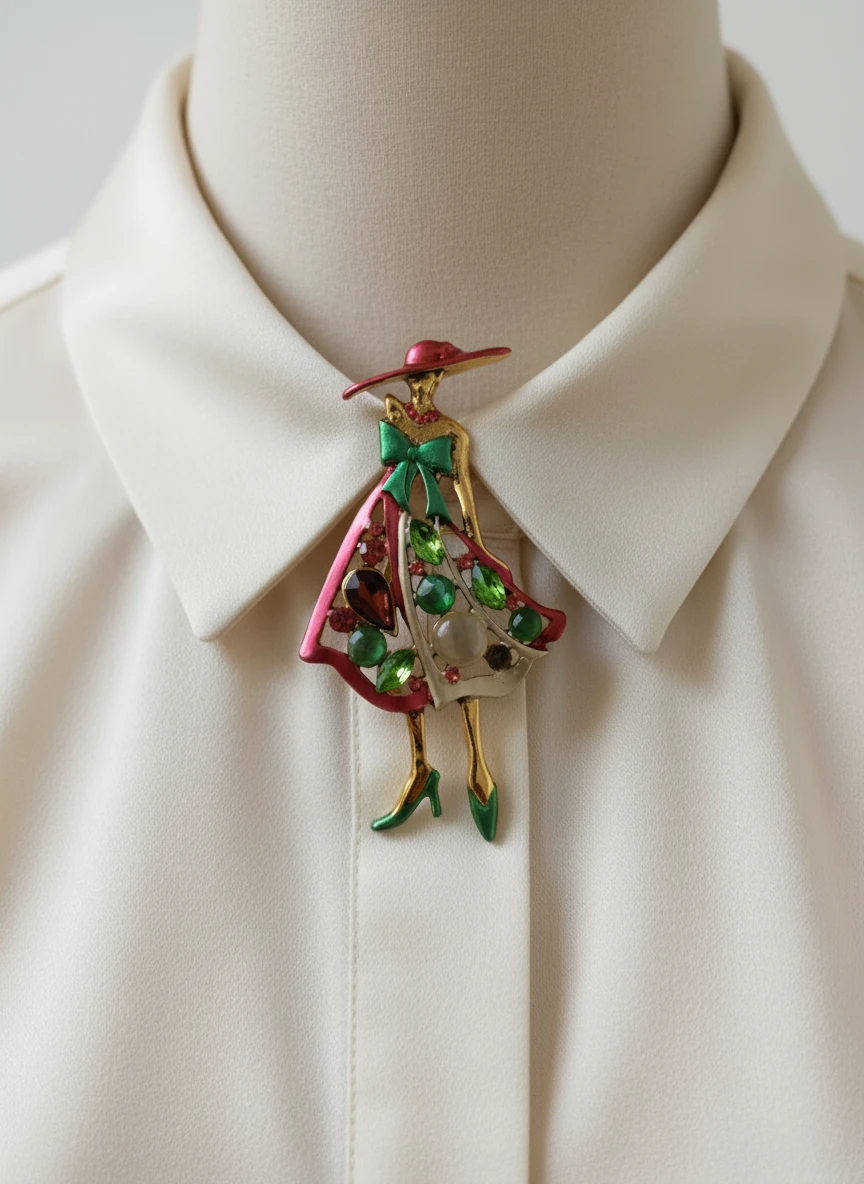 Renkli Matmazel Broş