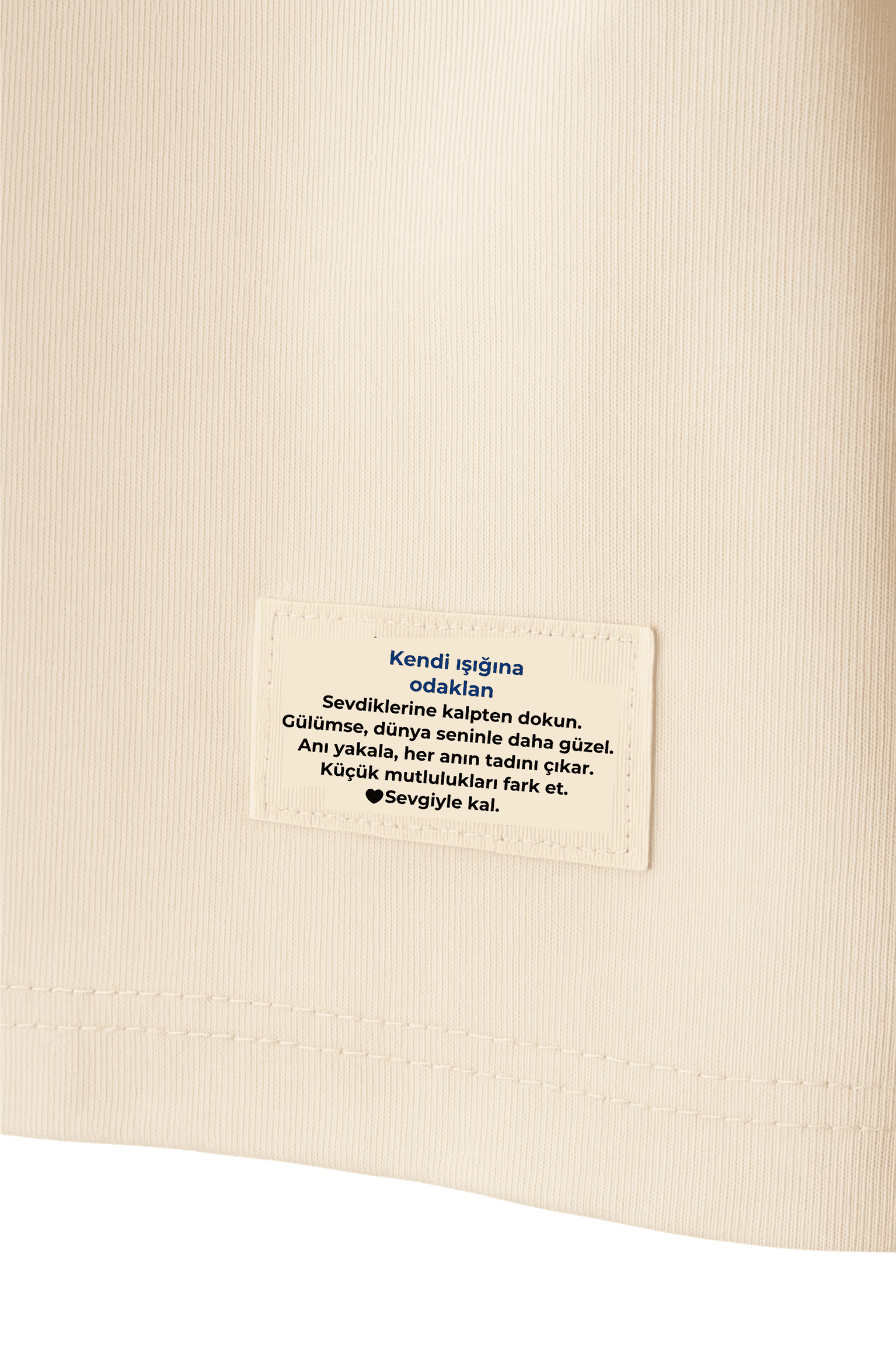 ADANESS Çiçek Desenli Nakış işlemeli Oversize Unisex Tişört - Krem