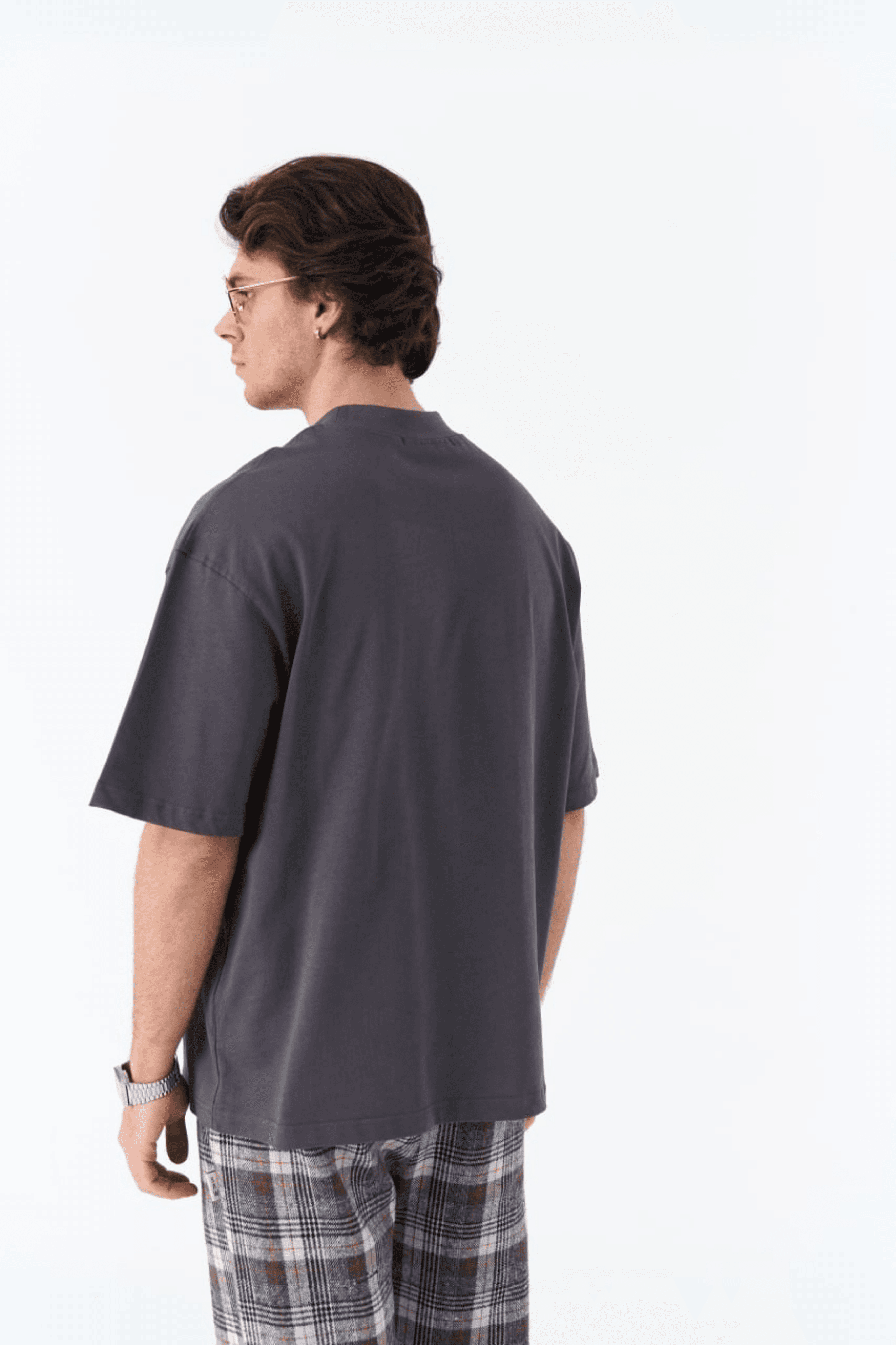 ADANESS Basic Oversize Unisex Tişört - Gri