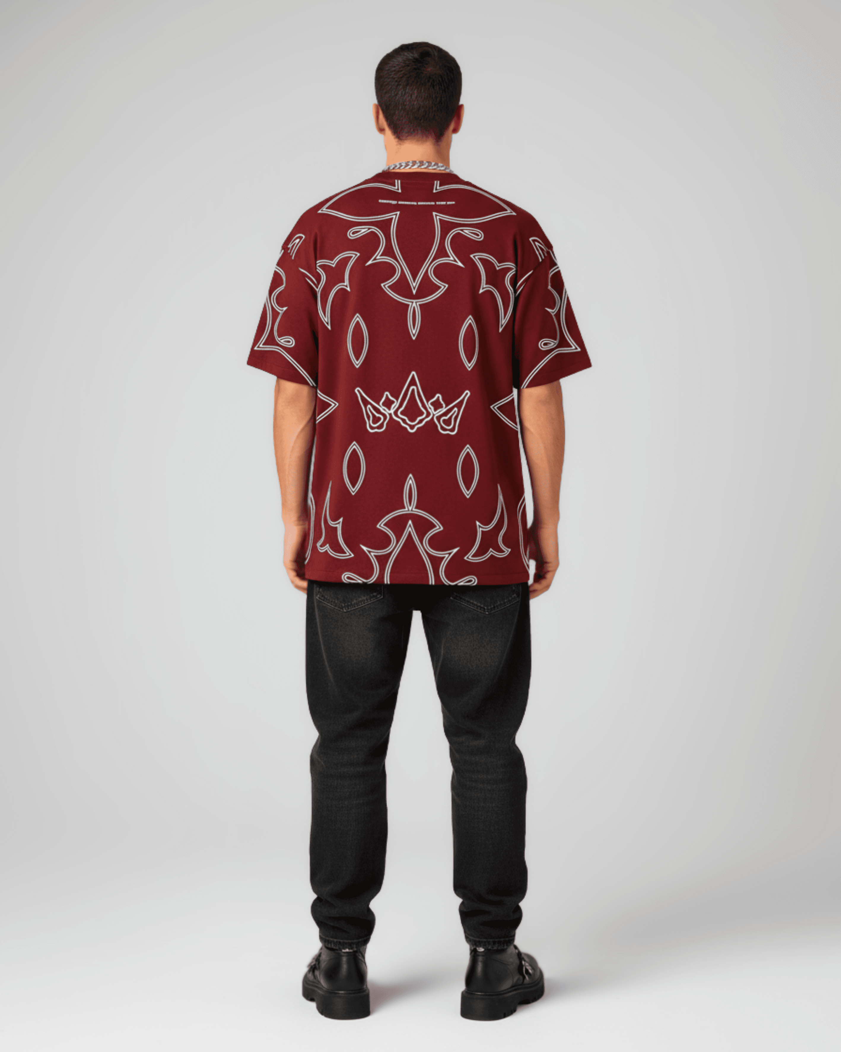 WarmVibes Oversize Unisex Tişört - Bordo