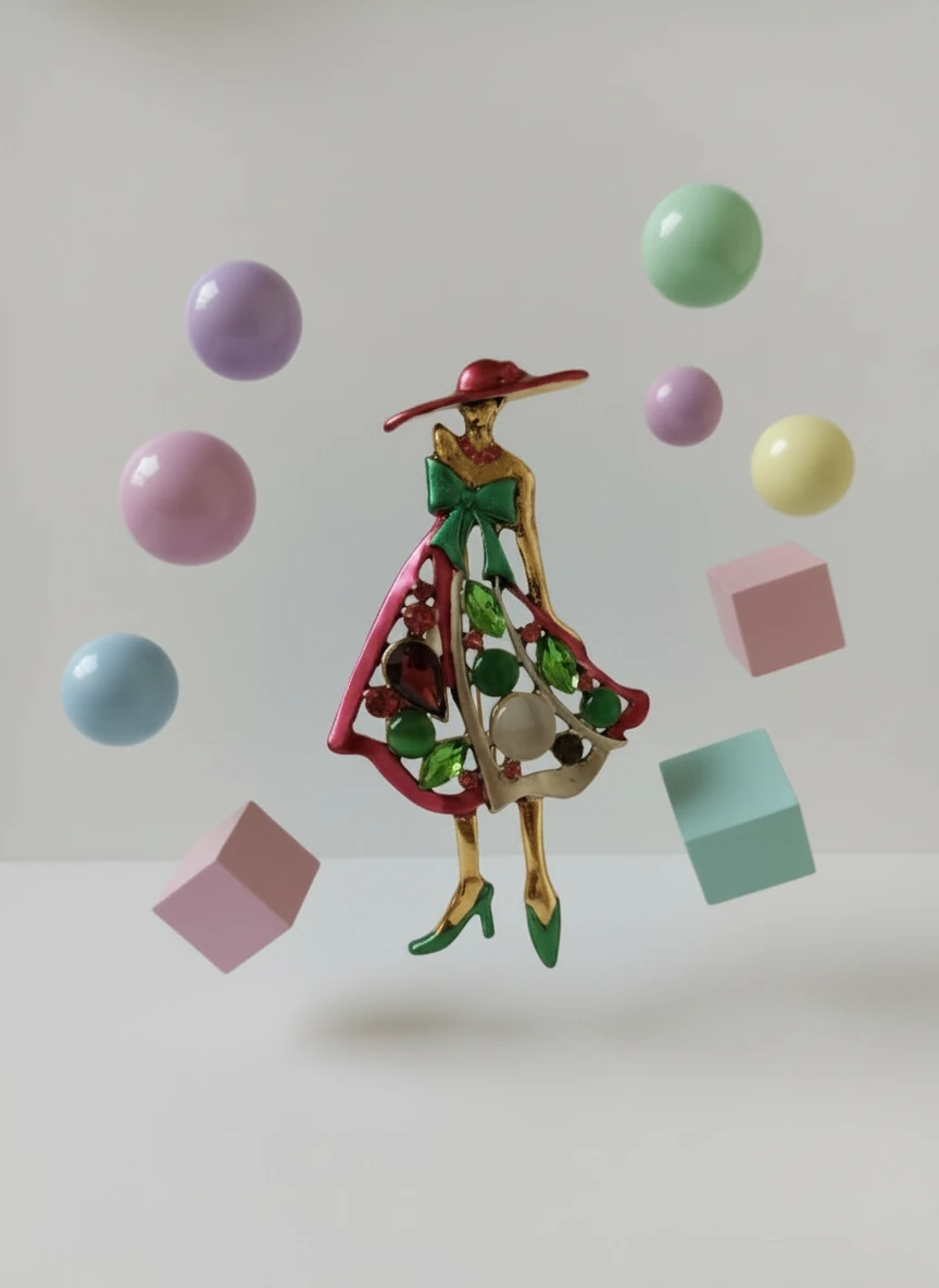 Renkli Matmazel Broş