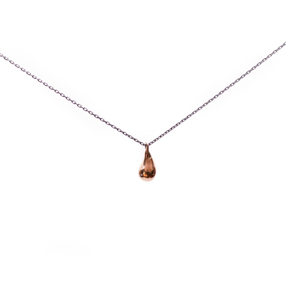 Fersknit - Rose Gold-Plated Silver Drop Necklace