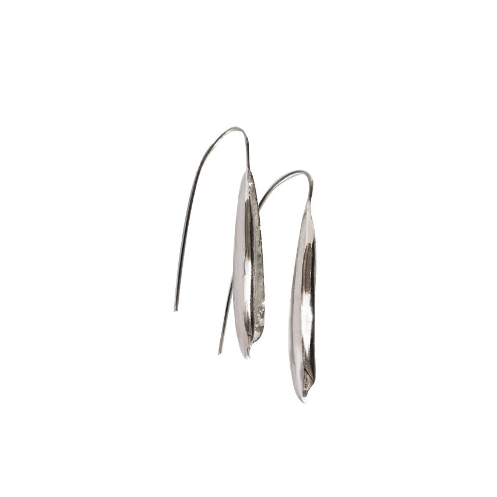 Fersknit - Silver Olive Leaf Earring