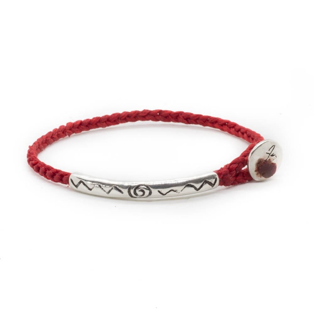 Fersknit - Unisex Silver Bracelet with Spirit and Connection Symbol