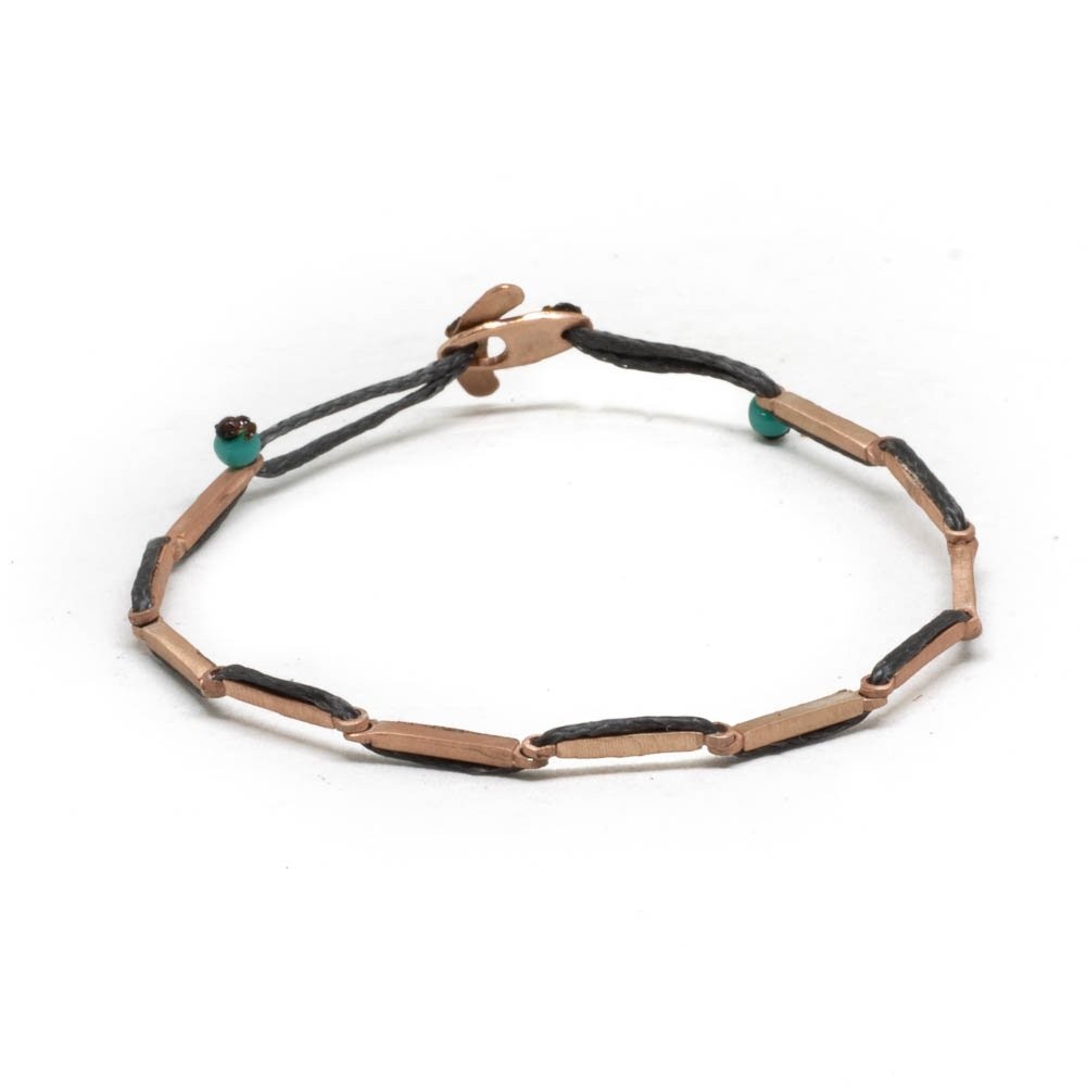 Fersknit - Unisex Rose Gold-Plated Silver Good Luck Bracelet