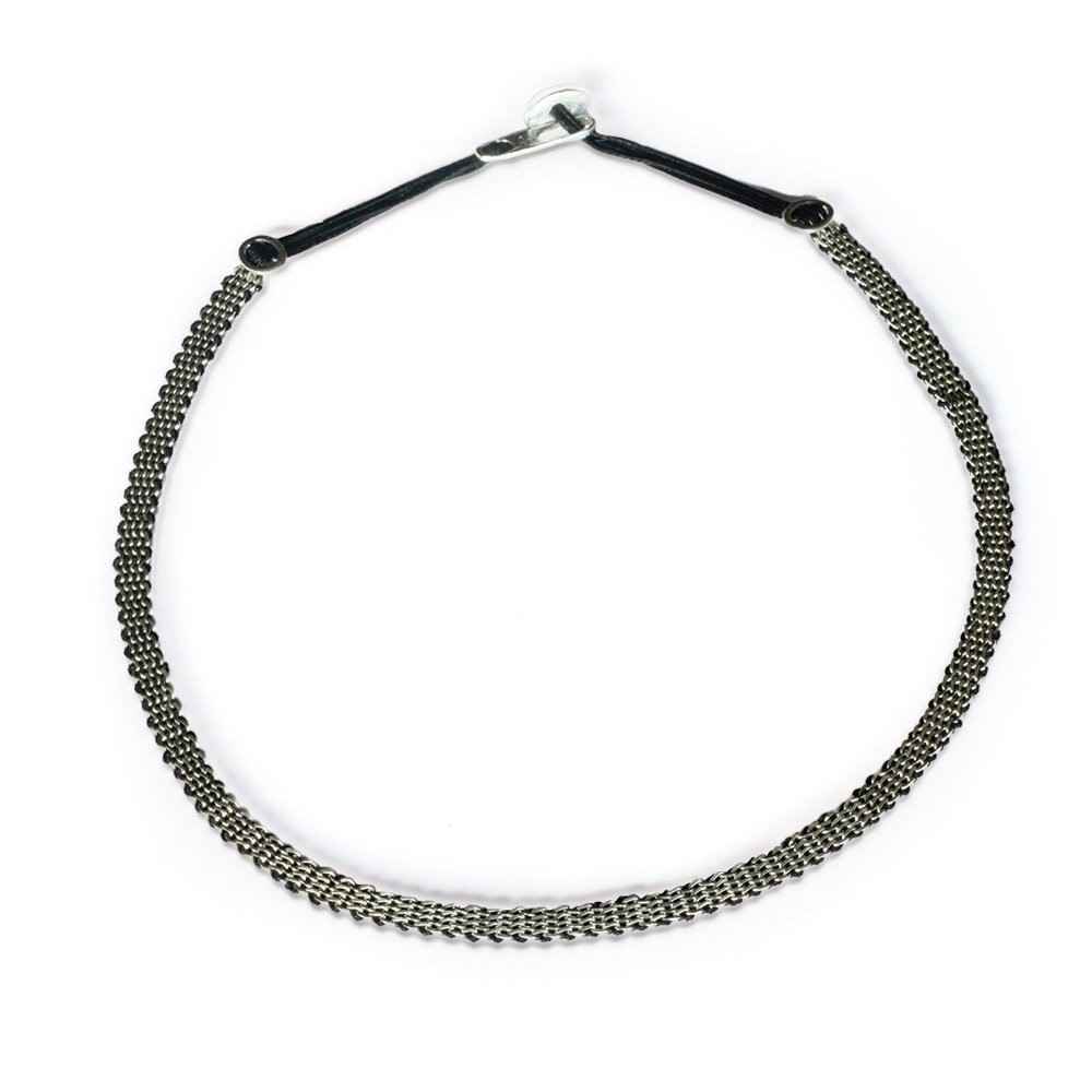 Fersknit - Silver Knitted Chain Necklace
