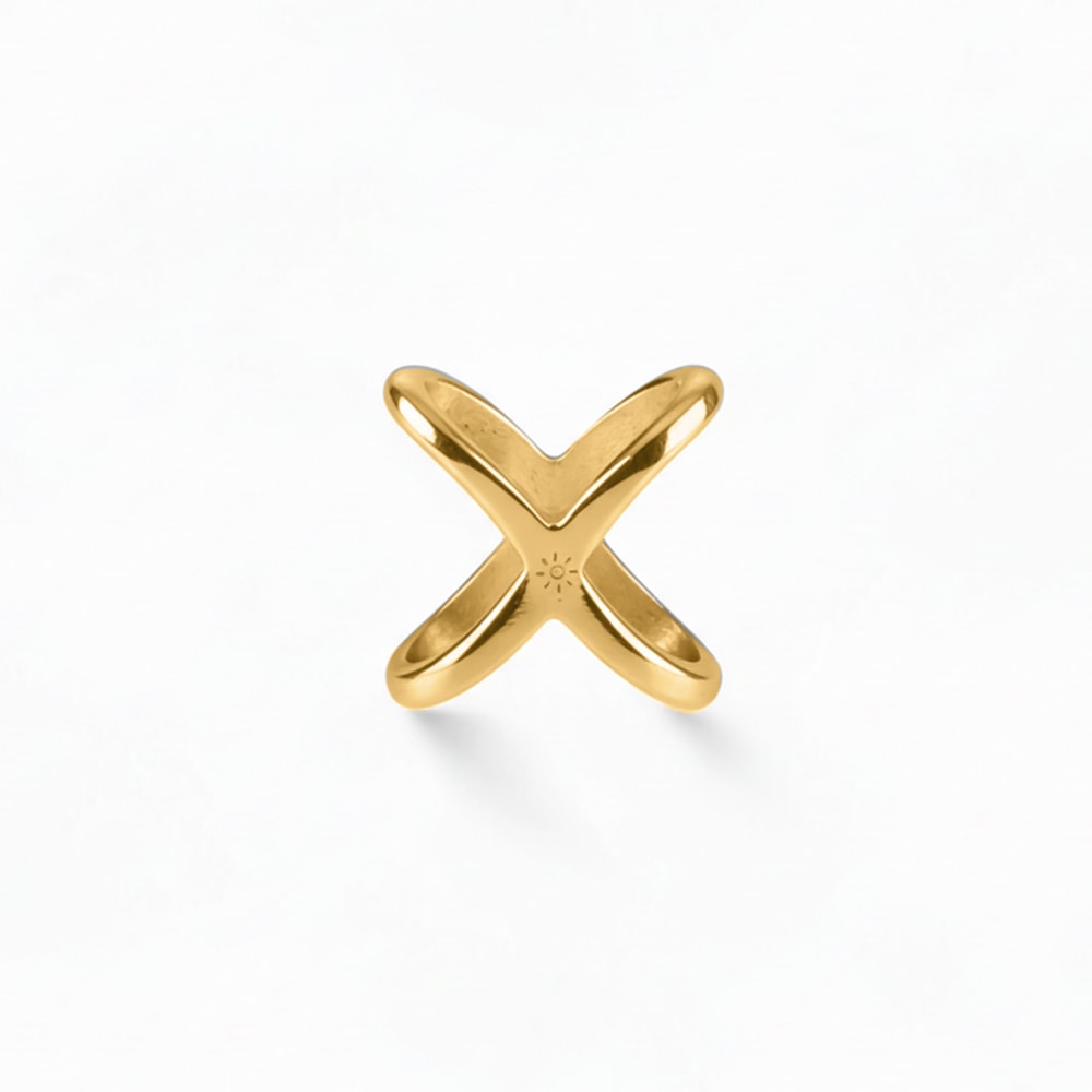 Fers - Gümüş Fular Yüzüğü Unisex - GOLD
