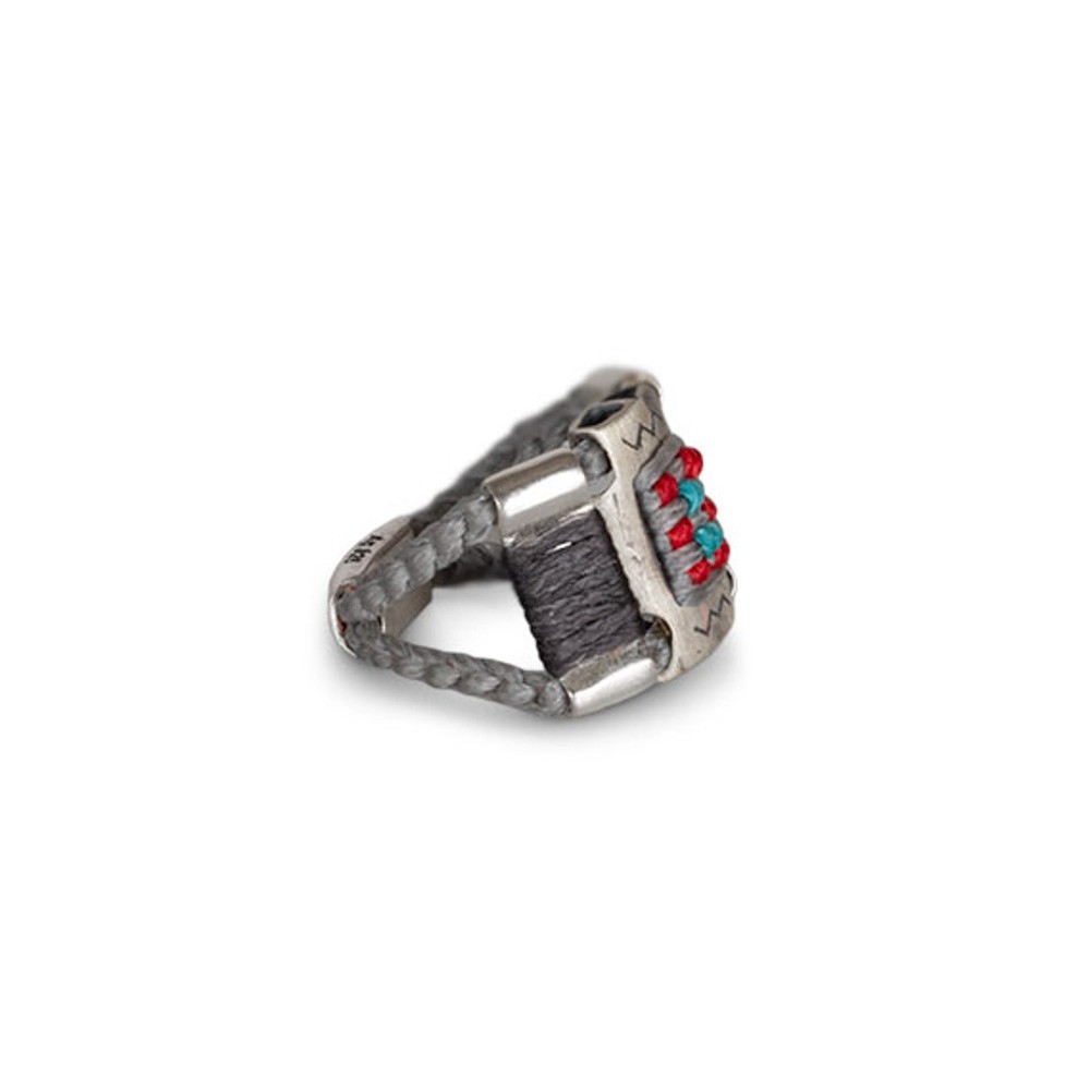 Fersknit - Unisex Silver Maya Pyramid Ring