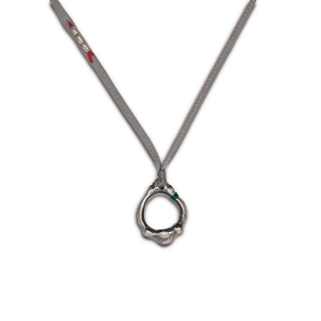 Fersknit - Unisex Silver Volcanic Drop Necklace