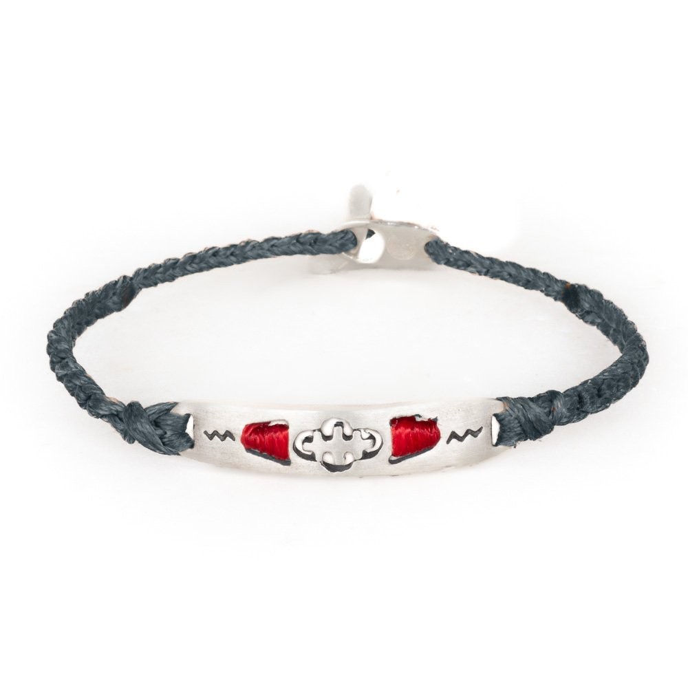 Fersknit - Unisex Silver Tag Bracelet with Connection Symbol