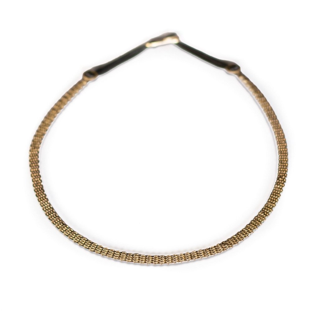 Fersknit - Gold-Plated Silver Knitted Chain Necklace
