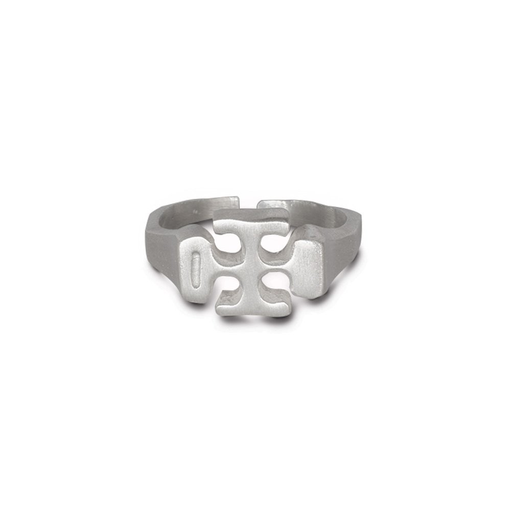 Fersknit - Unisex Silver Cross Ring