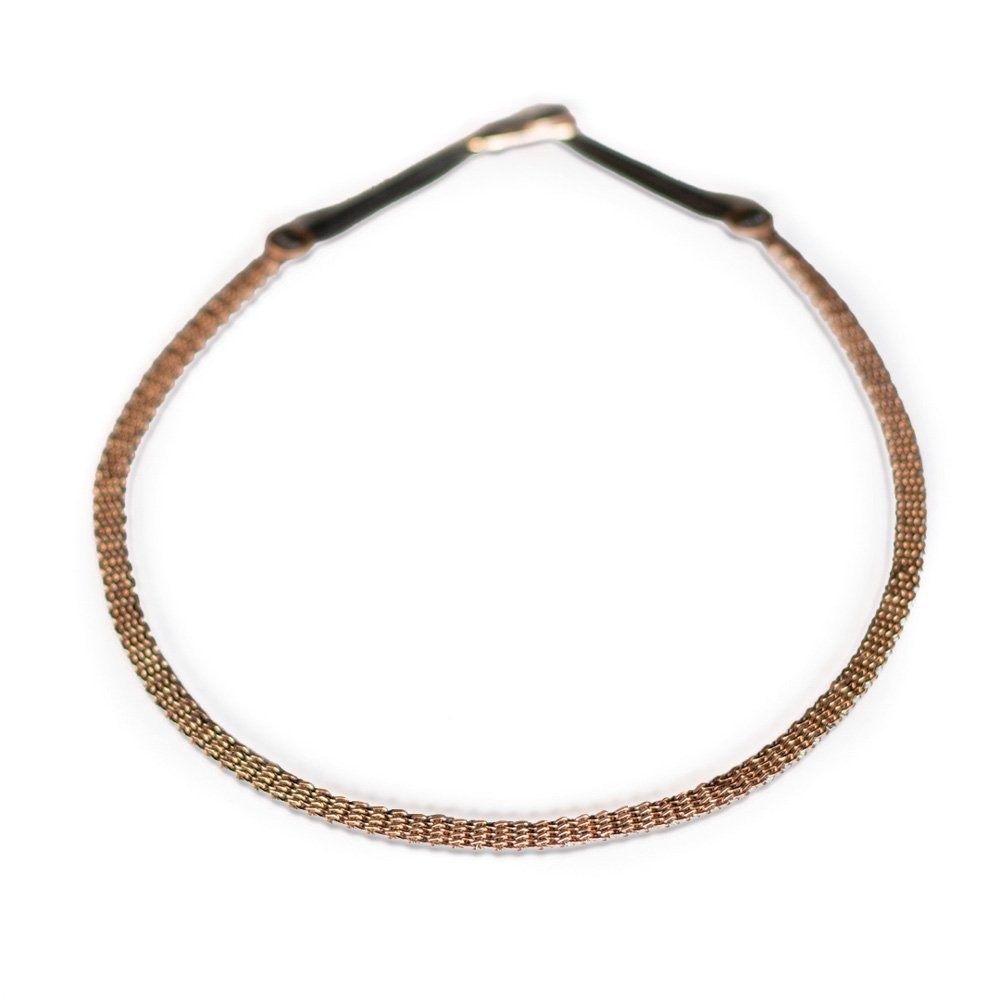 Fersknit - Rose Gold-Plated Silver Knitted Chain Necklace