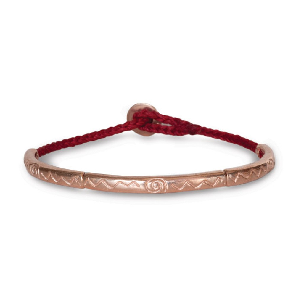 Fersknit - Unisex Rose Gold-Plated Silver Split Cuff Bracelet with Spirit and Connection