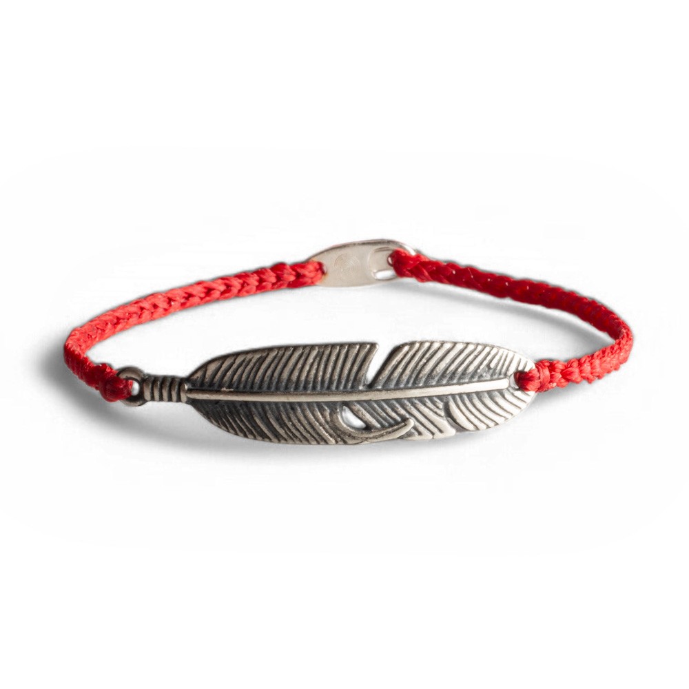 Fersknit - Unisex Silver Feather Bracelet